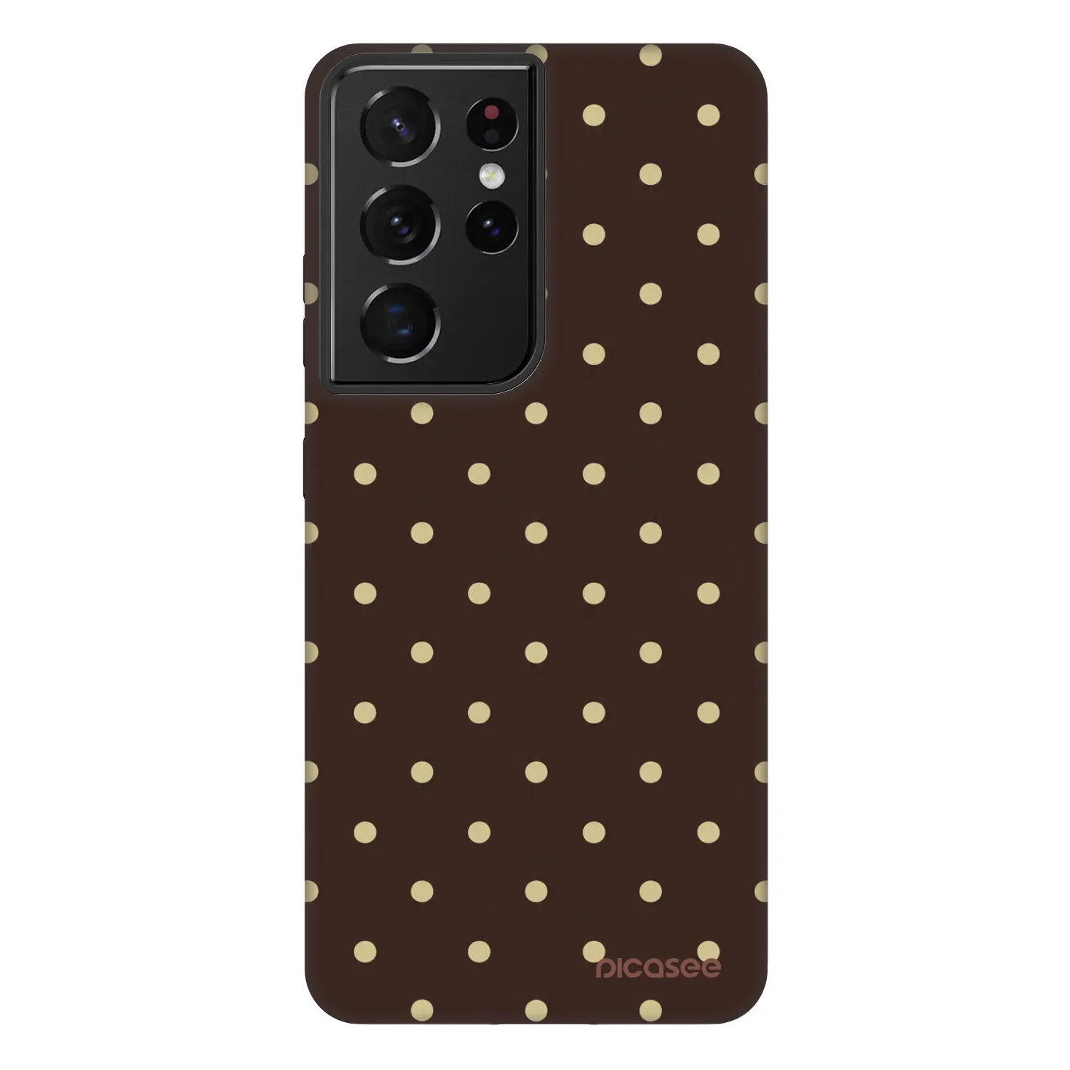 Picasee Fashion Case za Samsung Galaxy S21 Ultra 5G G998B - Vanilla Dots & Chocolate