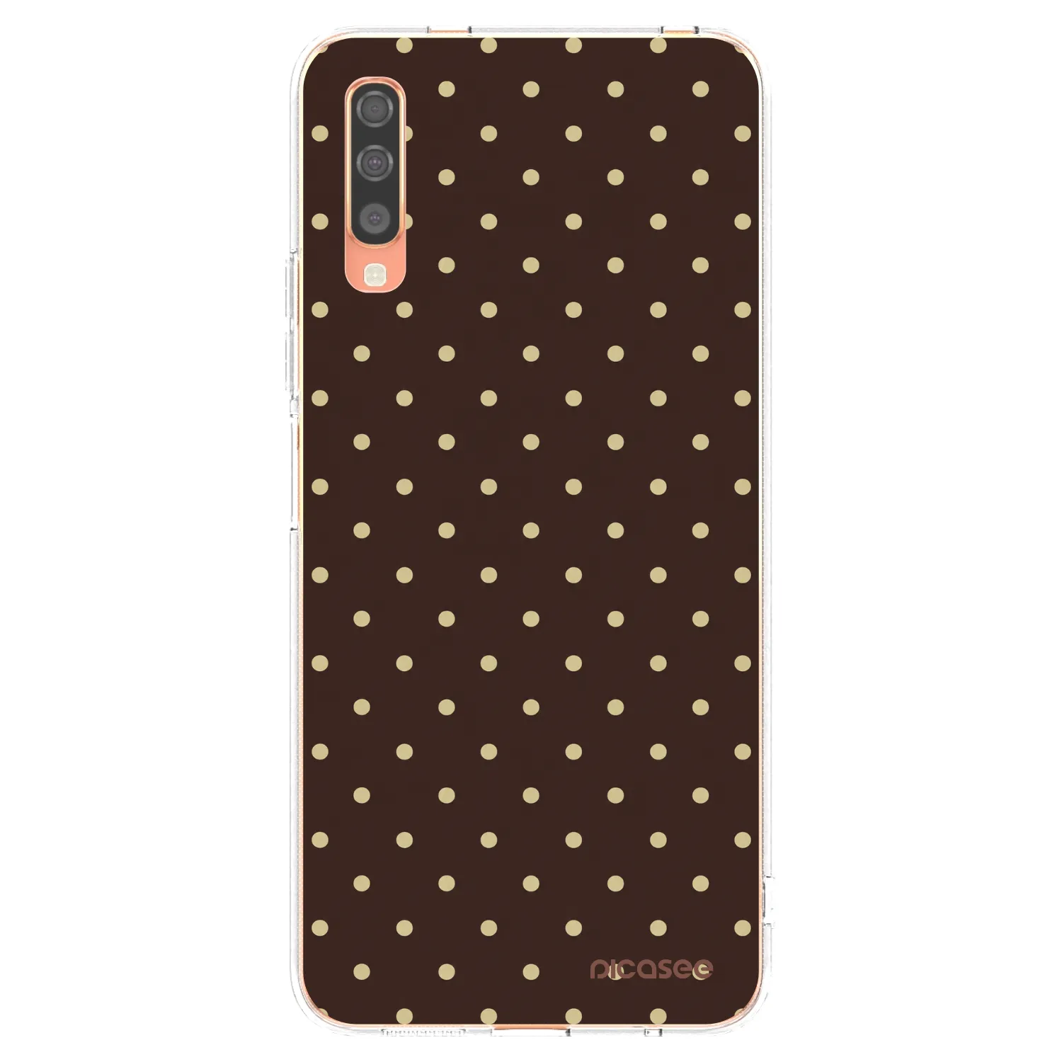 Picasee silikonska prozirna maskica za Samsung Galaxy A70 A705F - Vanilla Dots & Chocolate