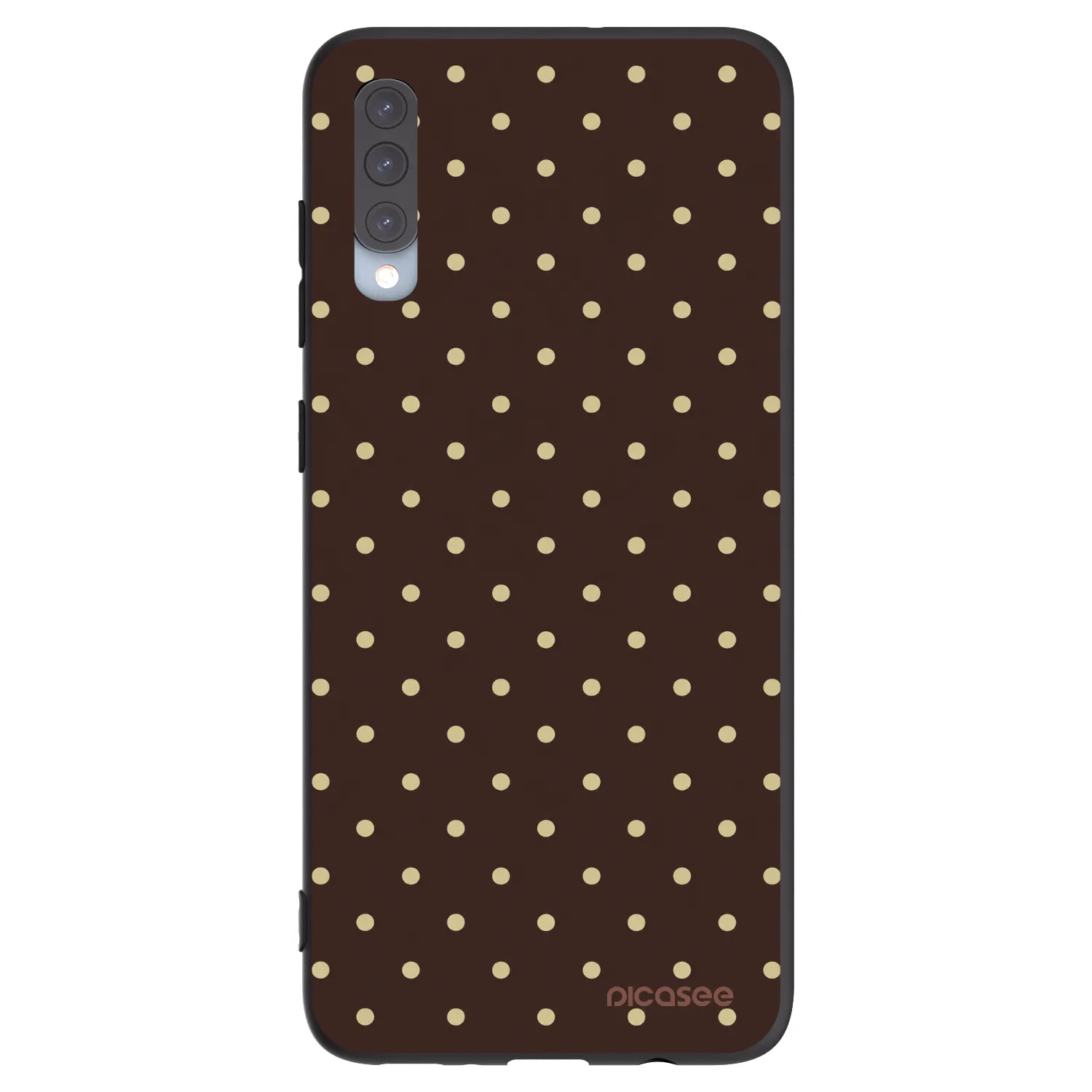 Picasee crna silikonska maskica za Samsung Galaxy A70 A705F - Vanilla Dots & Chocolate