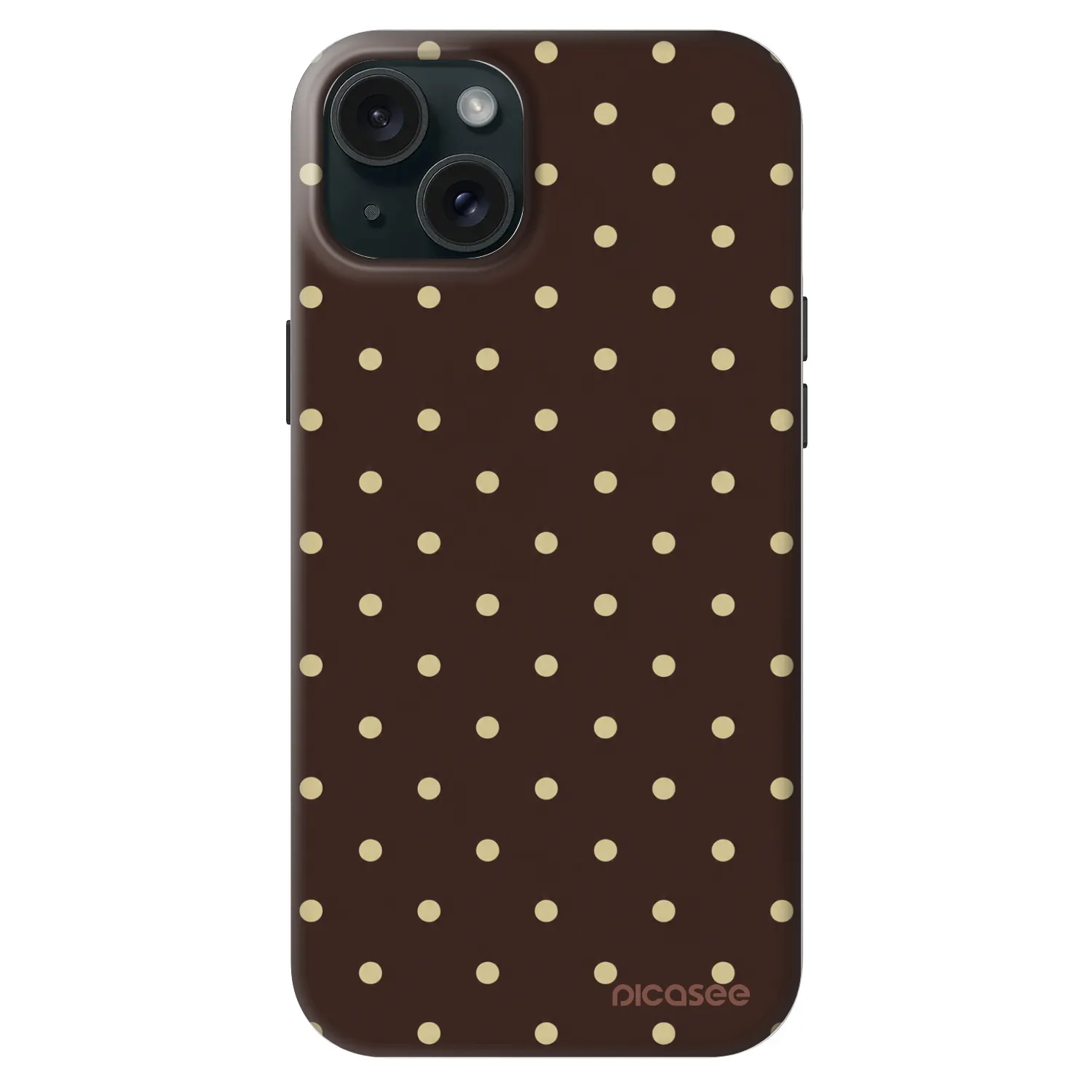 Picasee Fashion Case MagSafe za Apple iPhone 15 Plus - Vanilla Dots & Chocolate