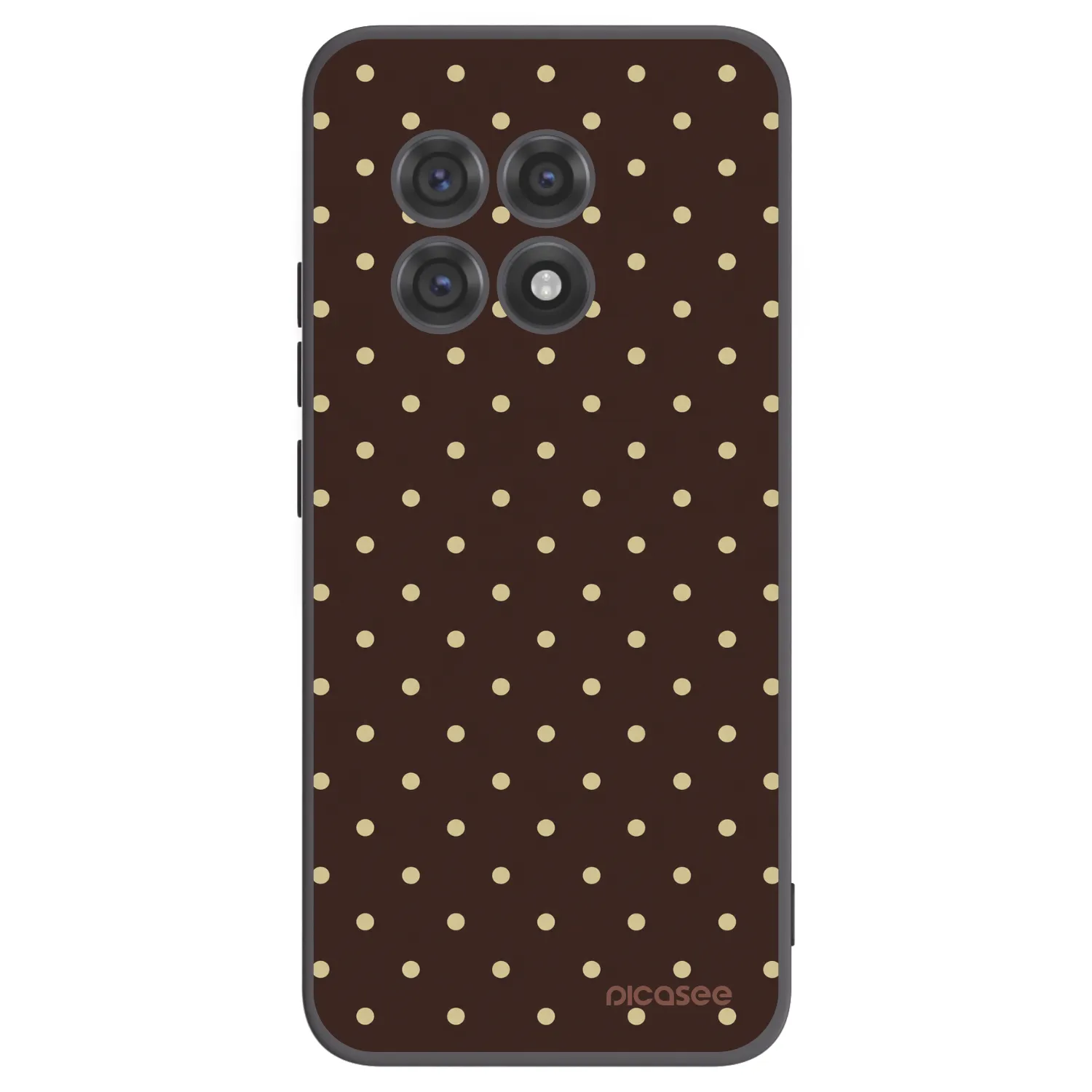 Picasee crna silikonska maskica za OnePlus 13R 5G - Vanilla Dots & Chocolate