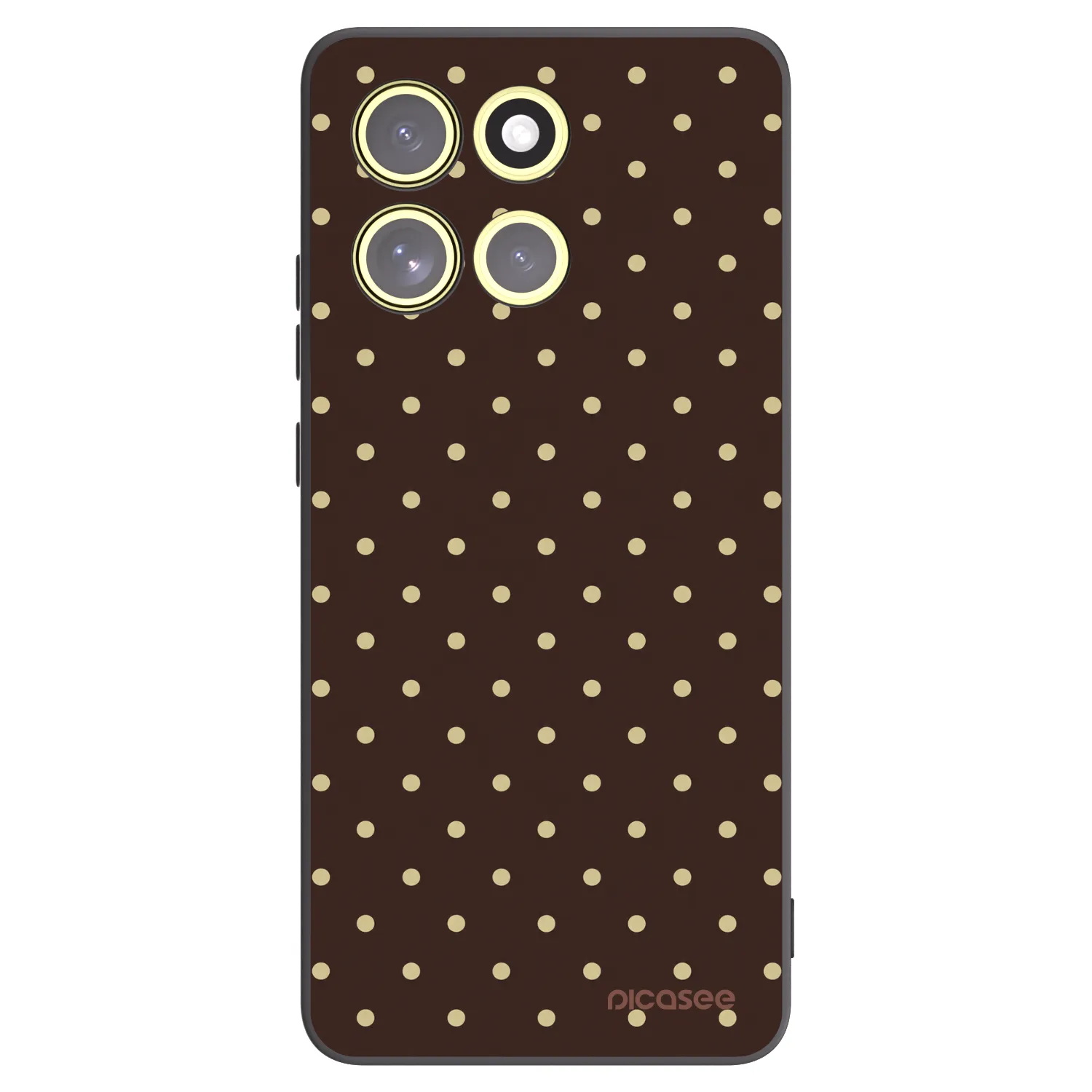 Picasee crna silikonska maskica za Motorola Moto G86 5G - Vanilla Dots & Chocolate