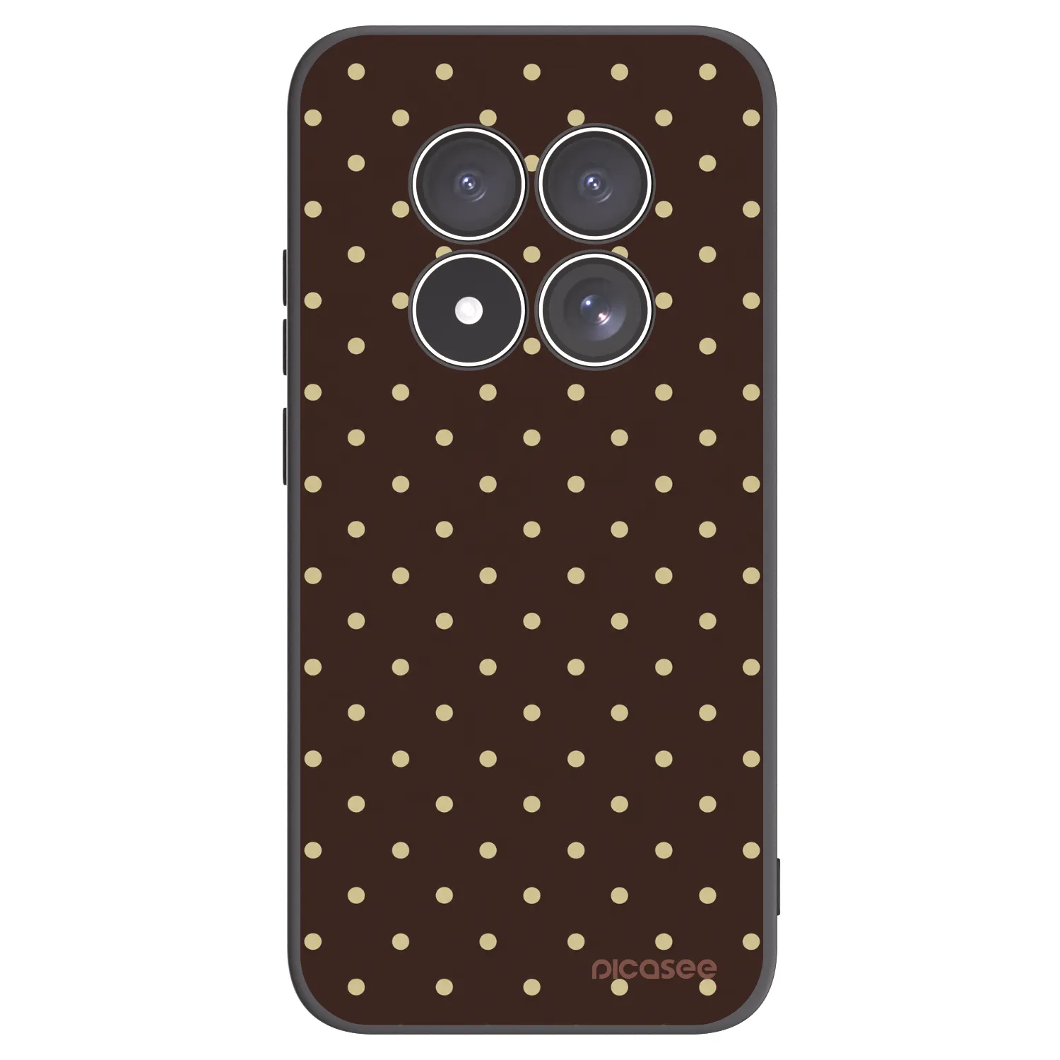 Picasee crna silikonska maskica za Xiaomi Redmi Note 15 Pro 4G - Vanilla Dots & Chocolate