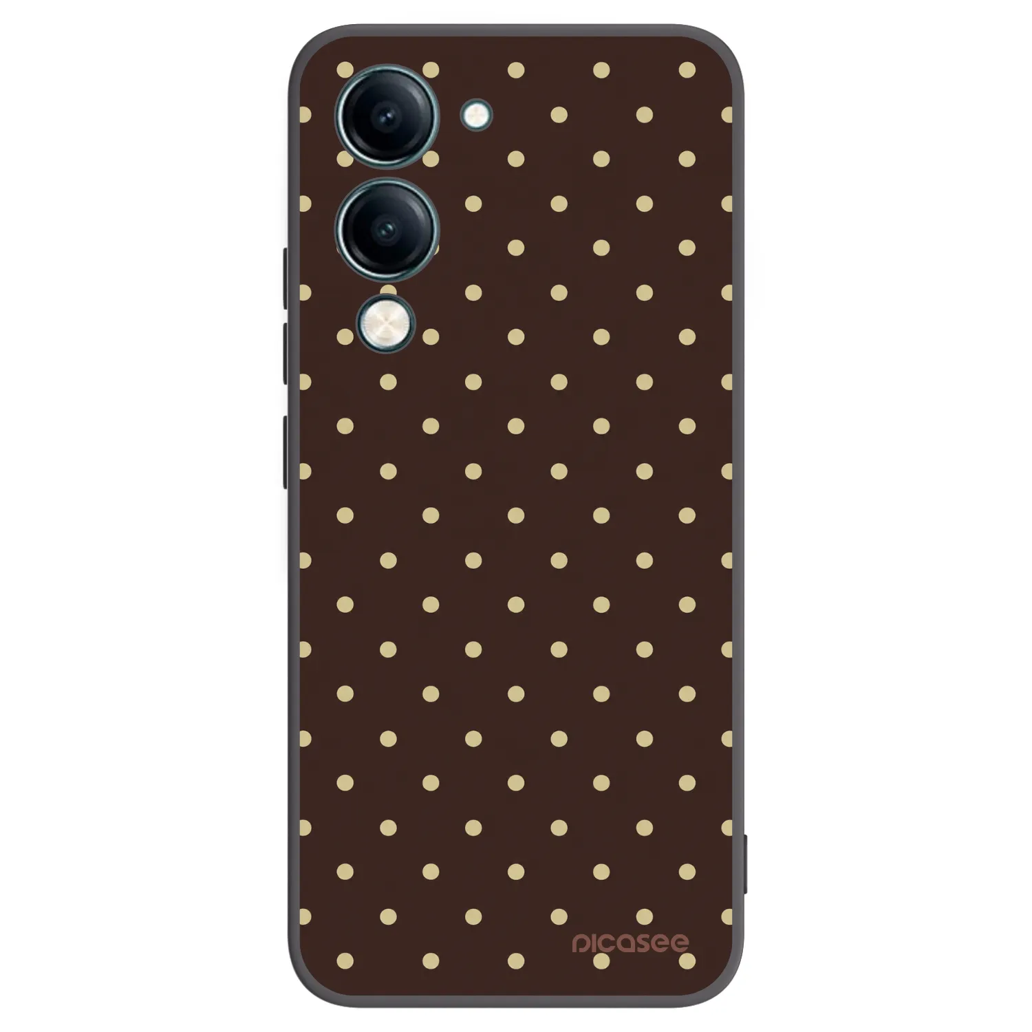 Picasee crna silikonska maskica za Vivo Y29s 5G - Vanilla Dots & Chocolate