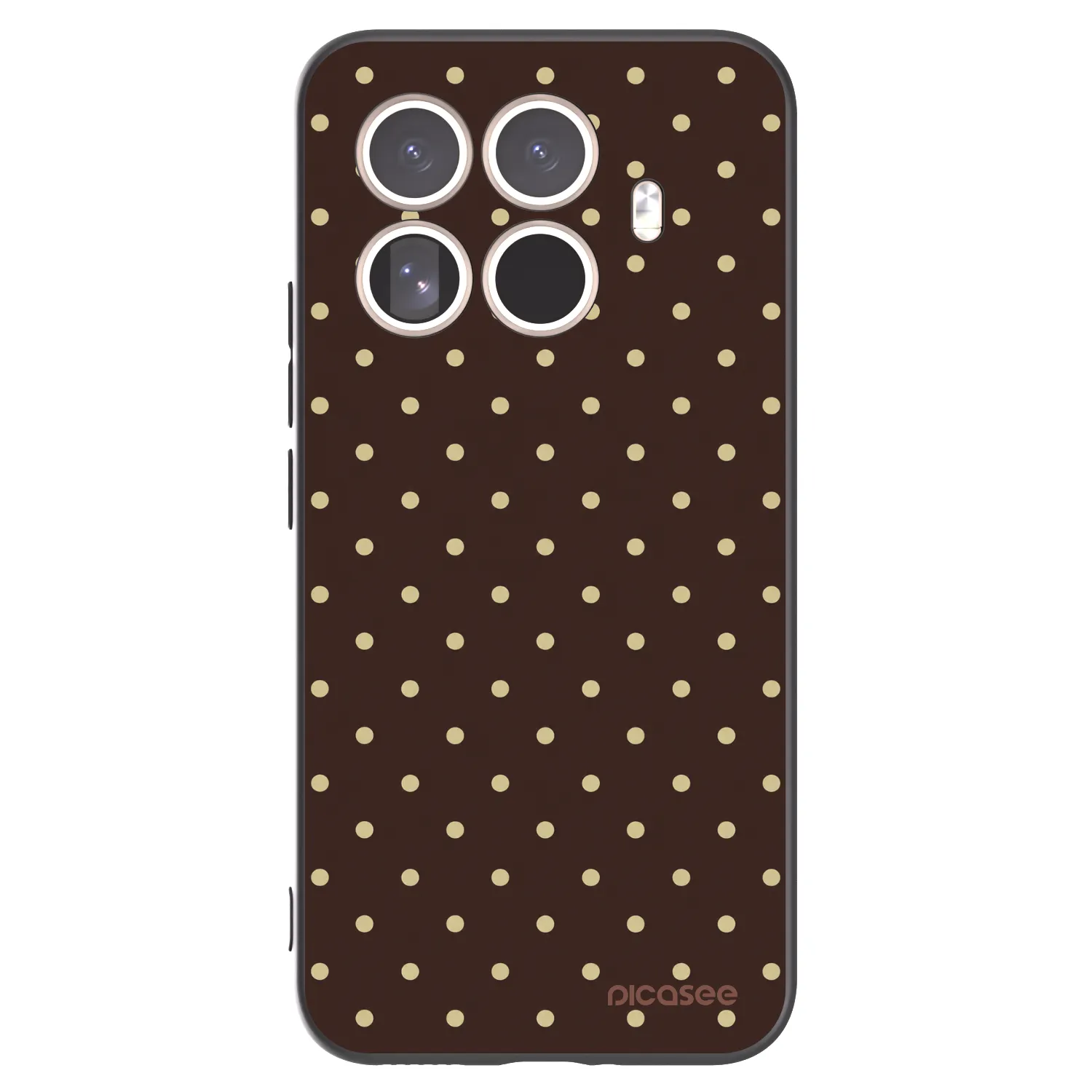 Picasee crna silikonska maskica za Xiaomi 15T Pro - Vanilla Dots & Chocolate