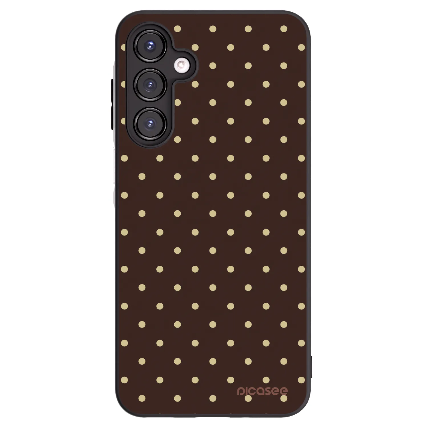Picasee crna silikonska maskica za Samsung Galaxy A16 4G - Vanilla Dots & Chocolate