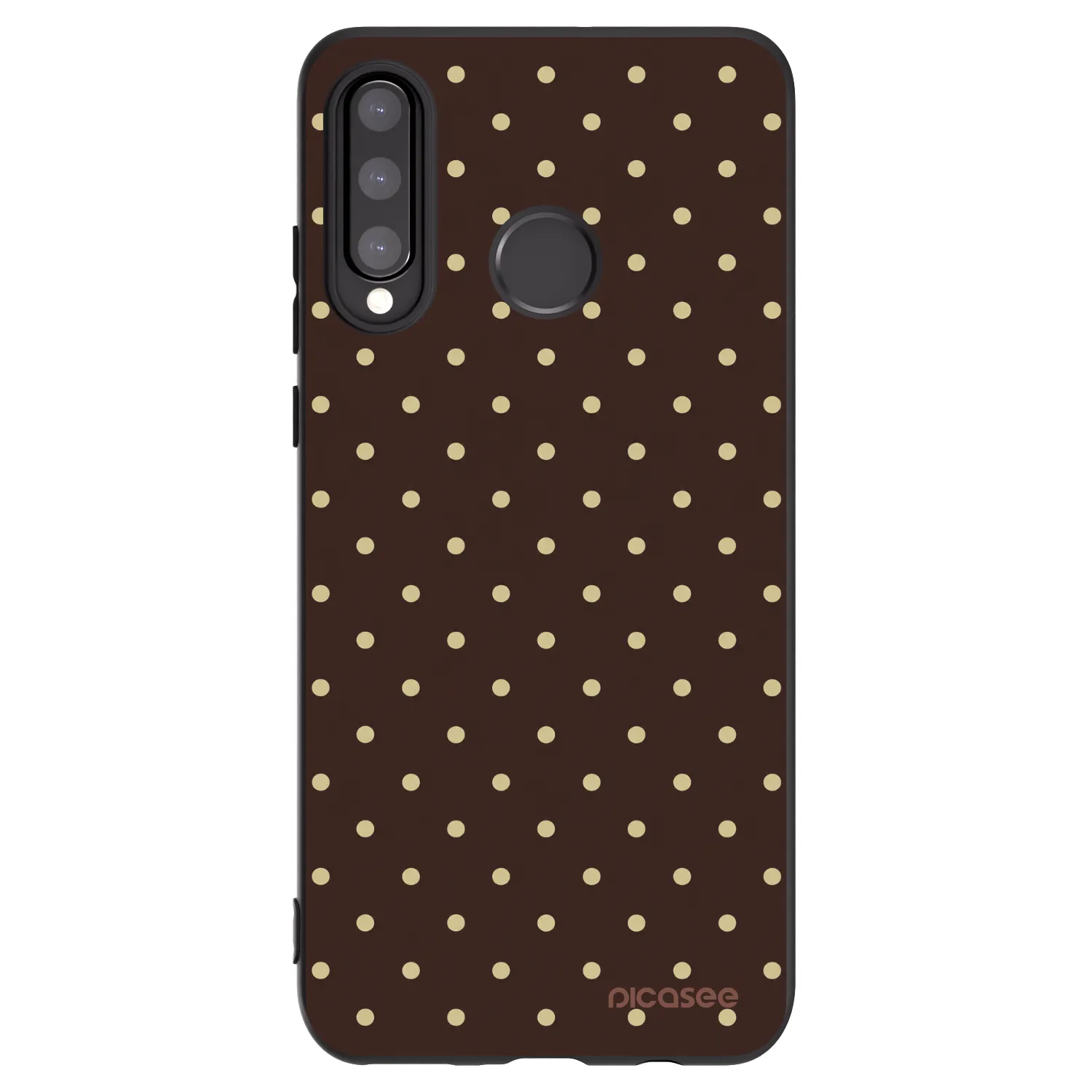 Picasee crna silikonska maskica za Huawei P30 Lite - Vanilla Dots & Chocolate