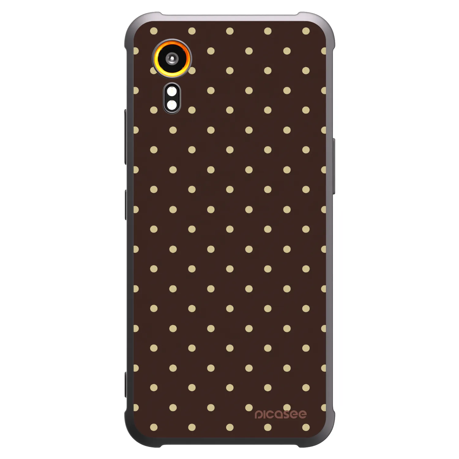Picasee crna silikonska maskica za Samsung Galaxy XCover 7 - Vanilla Dots & Chocolate