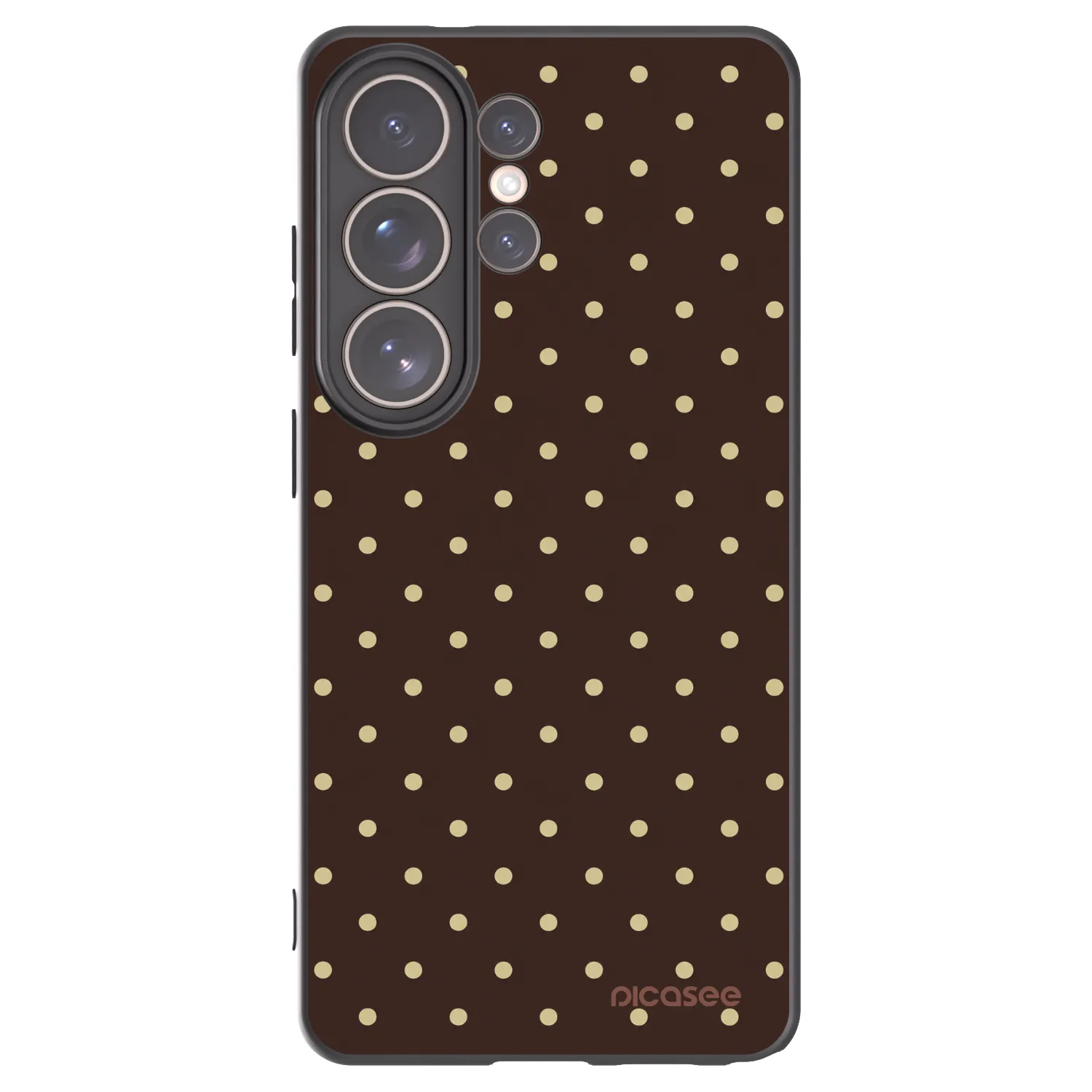 Picasee crna silikonska maskica za Samsung Galaxy S26 Ultra - Vanilla Dots & Chocolate