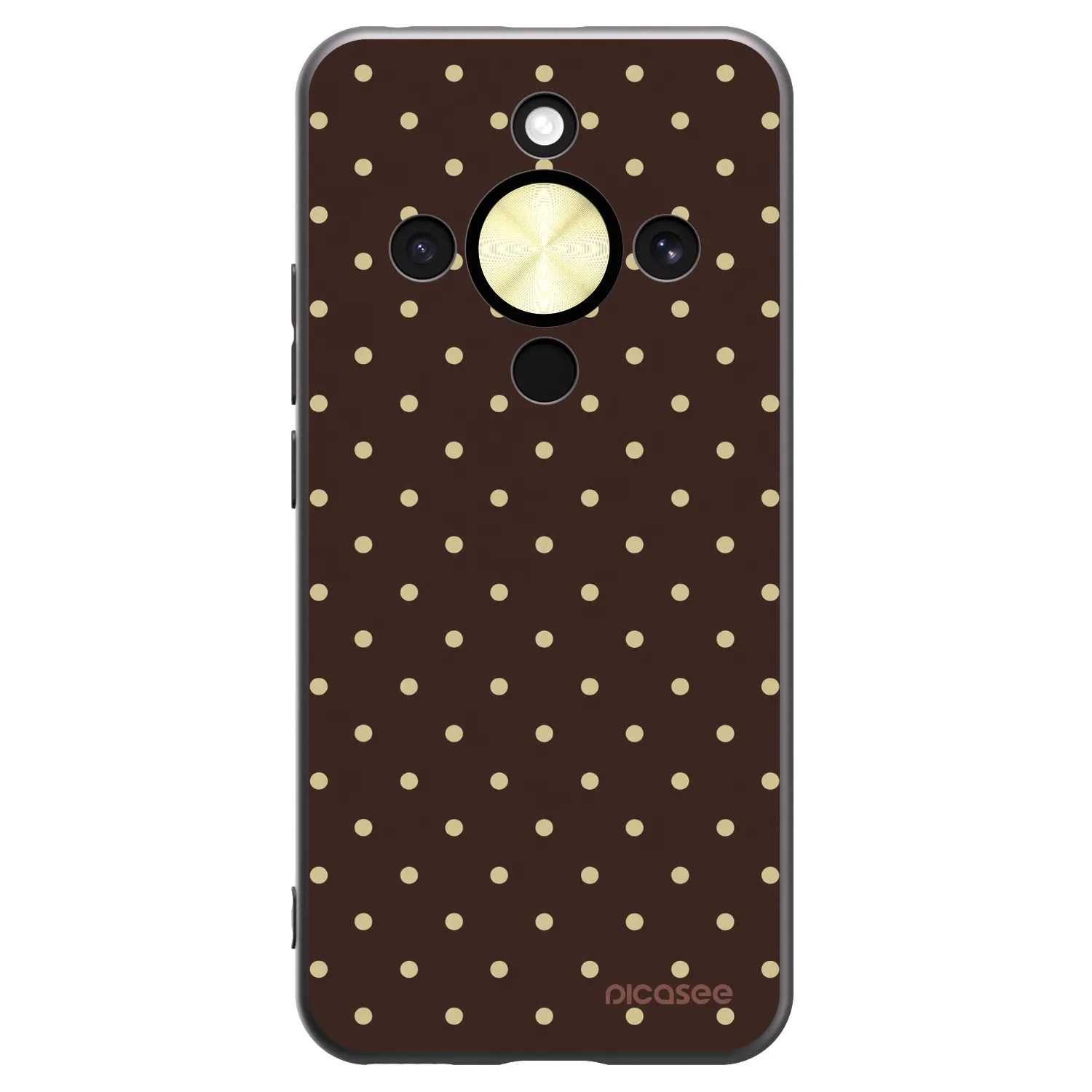 Picasee crna silikonska maskica za Honor Magic8 Lite 5G - Vanilla Dots & Chocolate