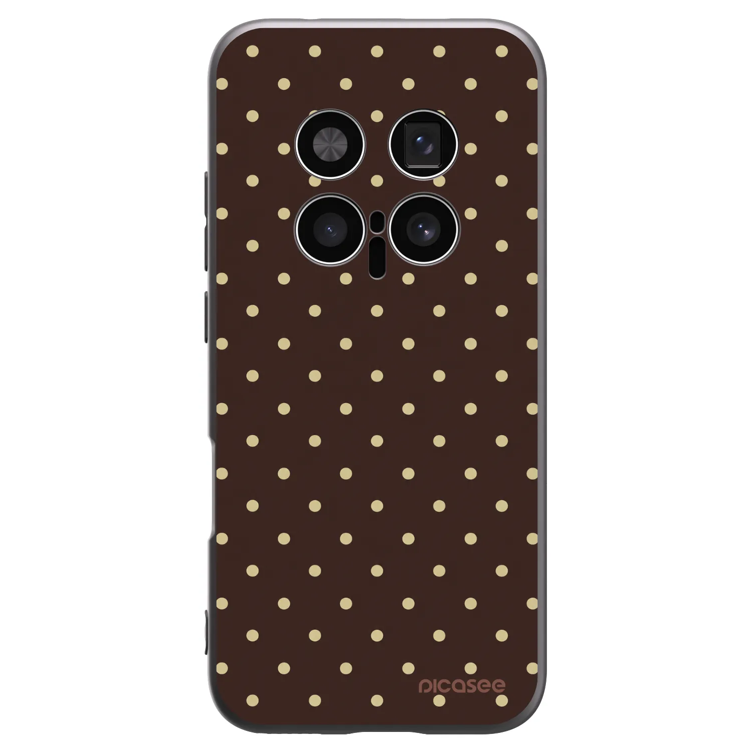 Picasee crna silikonska maskica za Honor Magic8 Pro 5G - Vanilla Dots & Chocolate