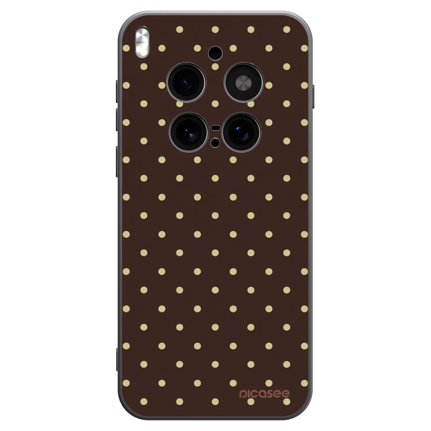 Picasee crna silikonska maskica za Vivo X300 Pro - Vanilla Dots & Chocolate