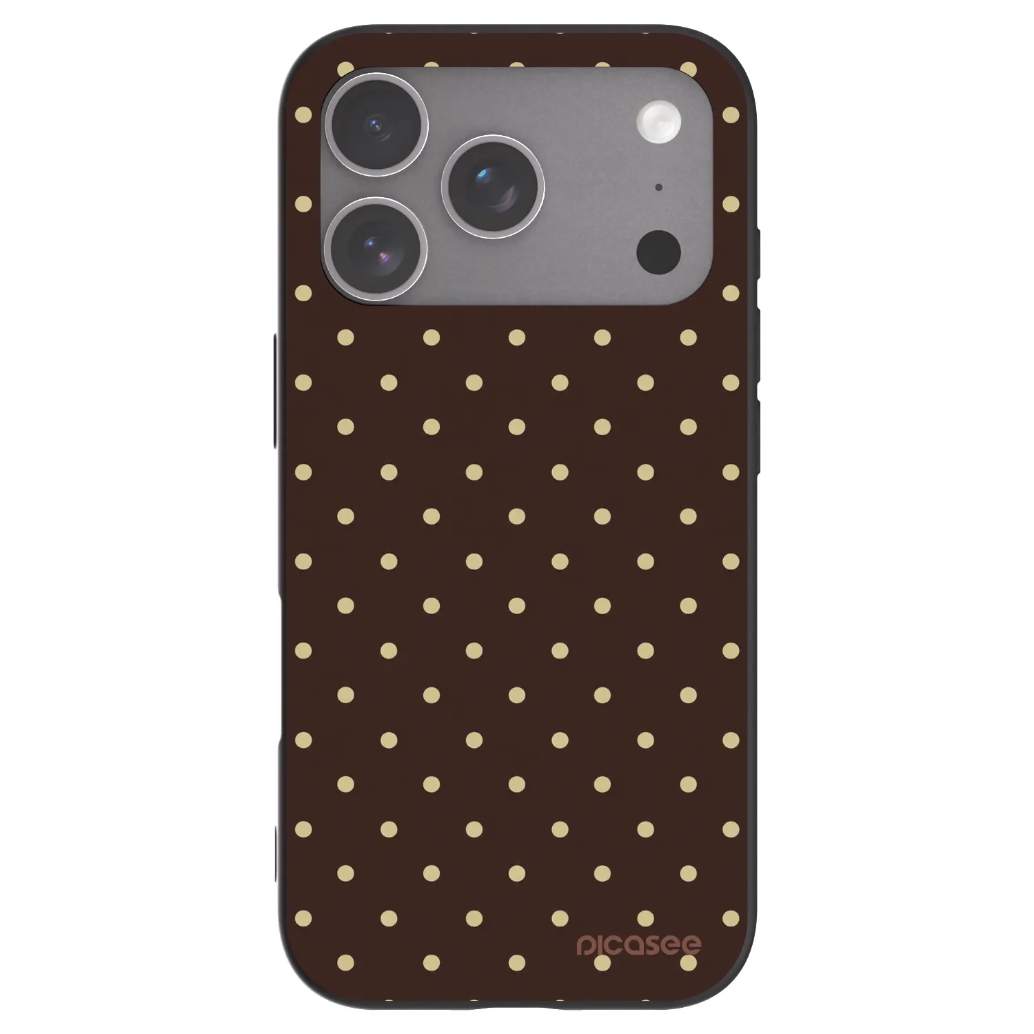 Picasee crna silikonska maskica za Apple iPhone 18 Pro - Vanilla Dots & Chocolate