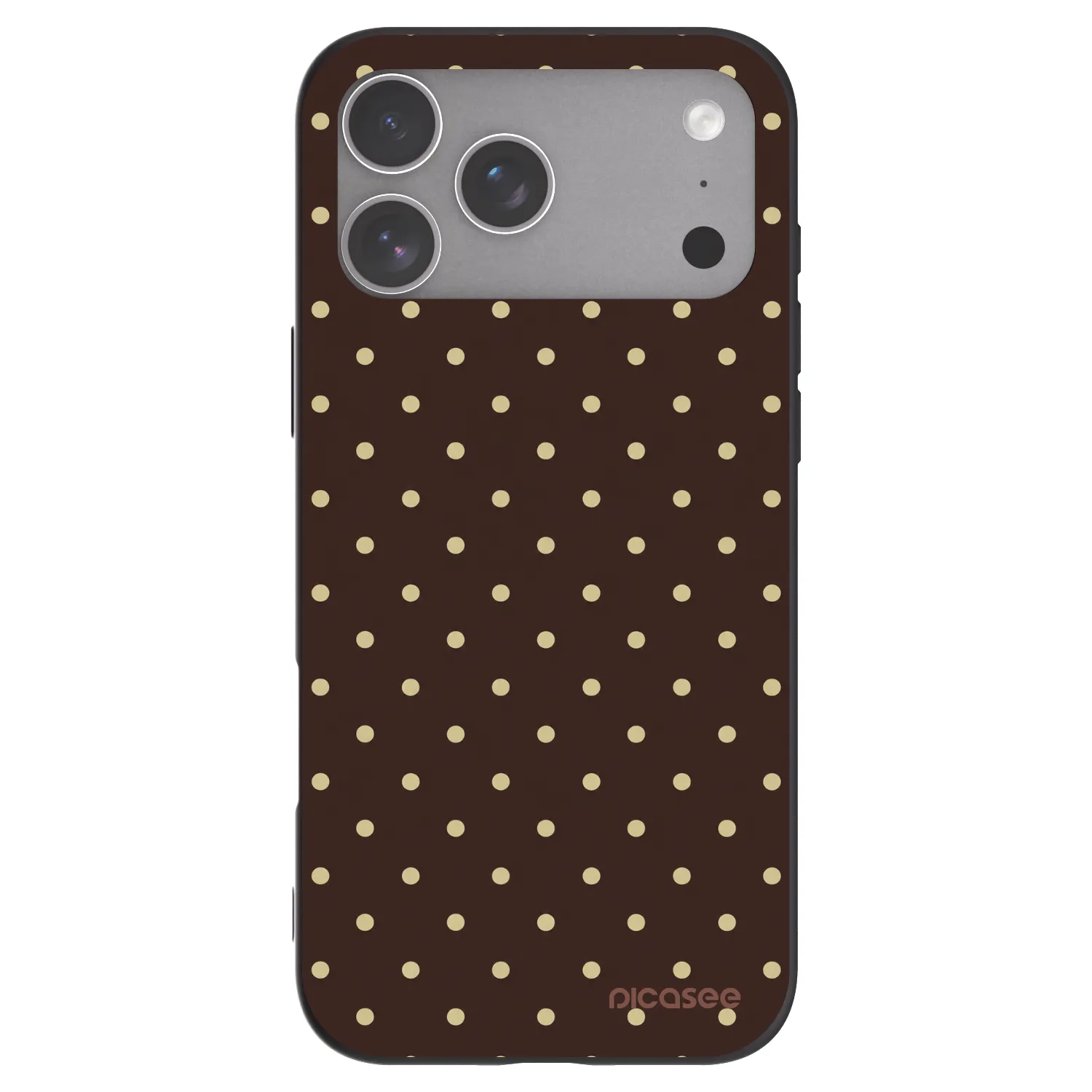 Picasee crna silikonska maskica za Apple iPhone 18 Pro Max - Vanilla Dots & Chocolate