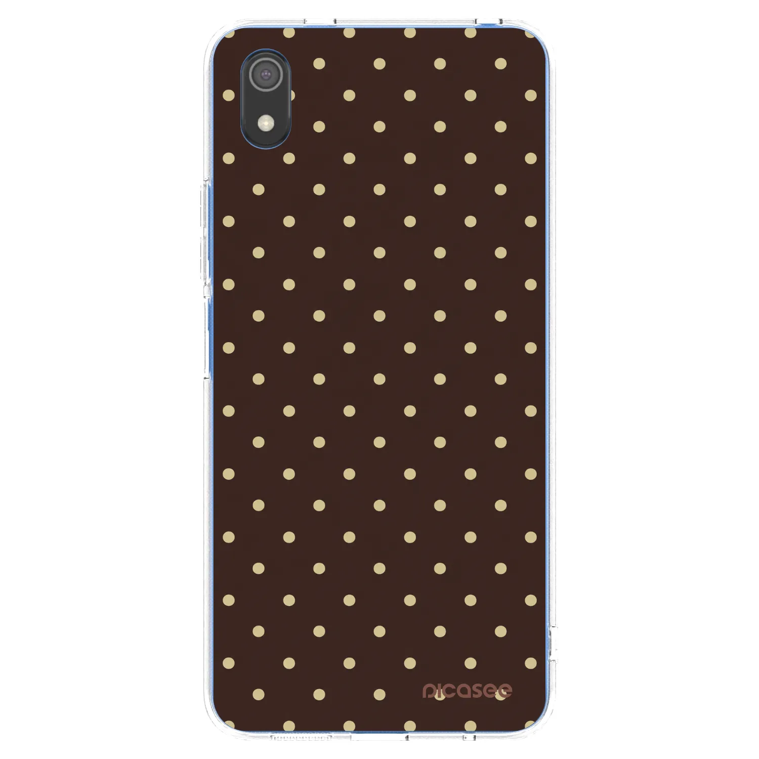 Picasee silikonska prozirna maskica za Xiaomi Redmi 7A - Vanilla Dots & Chocolate