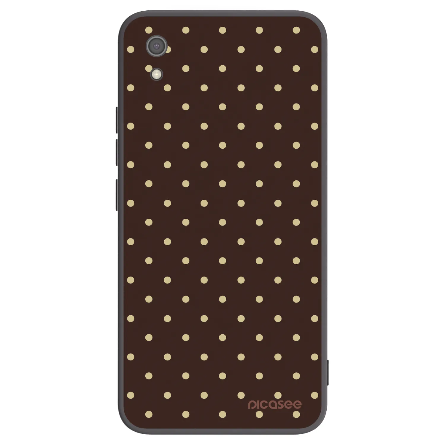 Picasee crna silikonska maskica za Xiaomi Redmi 7A - Vanilla Dots & Chocolate