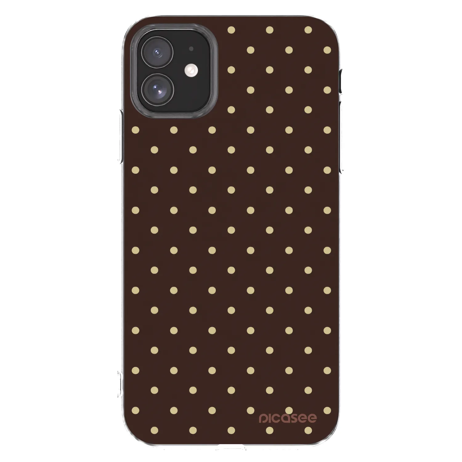 Picasee silikonska prozirna maskica za Apple iPhone 11 - Vanilla Dots & Chocolate