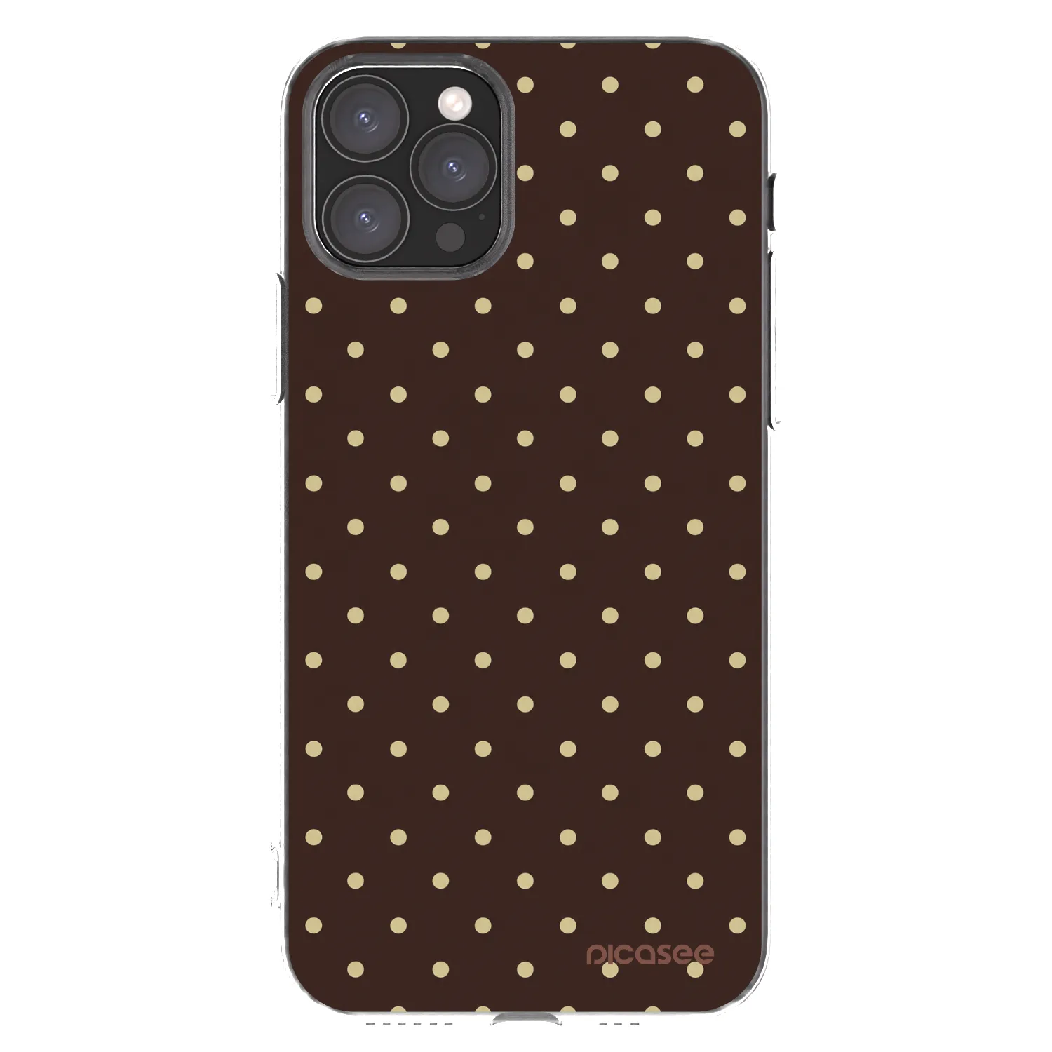 Picasee silikonska prozirna maskica za Apple iPhone 11 Pro - Vanilla Dots & Chocolate