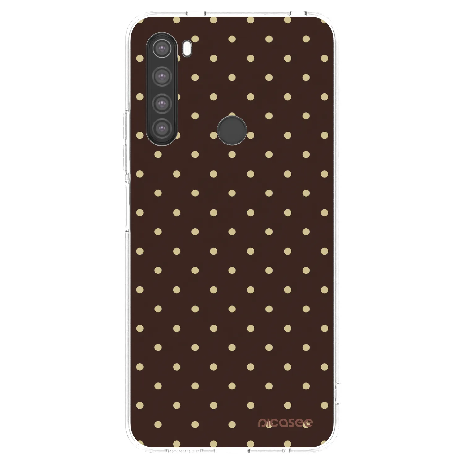 Picasee silikonska prozirna maskica za Xiaomi Redmi Note 8 - Vanilla Dots & Chocolate