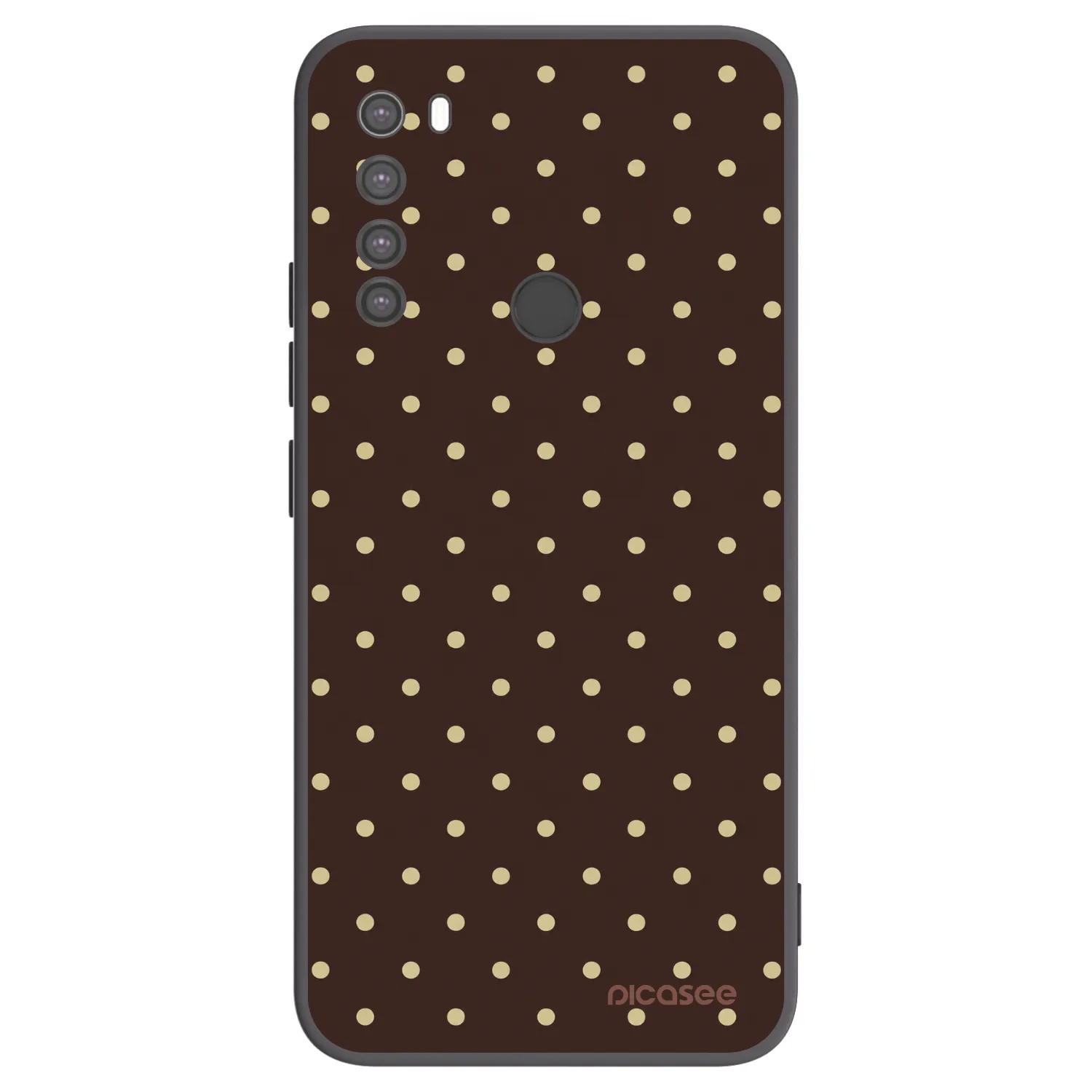Picasee crna silikonska maskica za Xiaomi Redmi Note 8 - Vanilla Dots & Chocolate