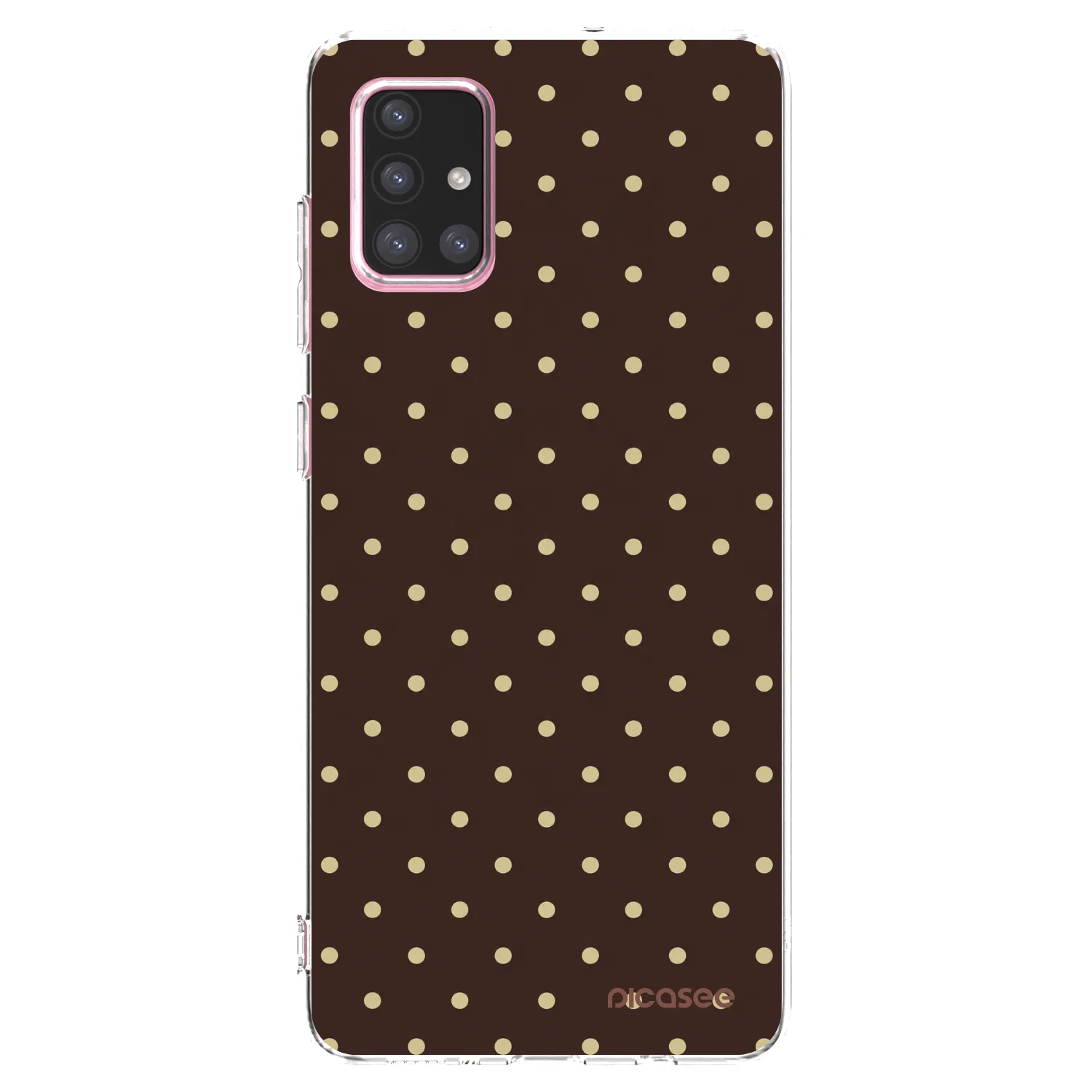 Picasee silikonska prozirna maskica za Samsung Galaxy A71 A715F - Vanilla Dots & Chocolate
