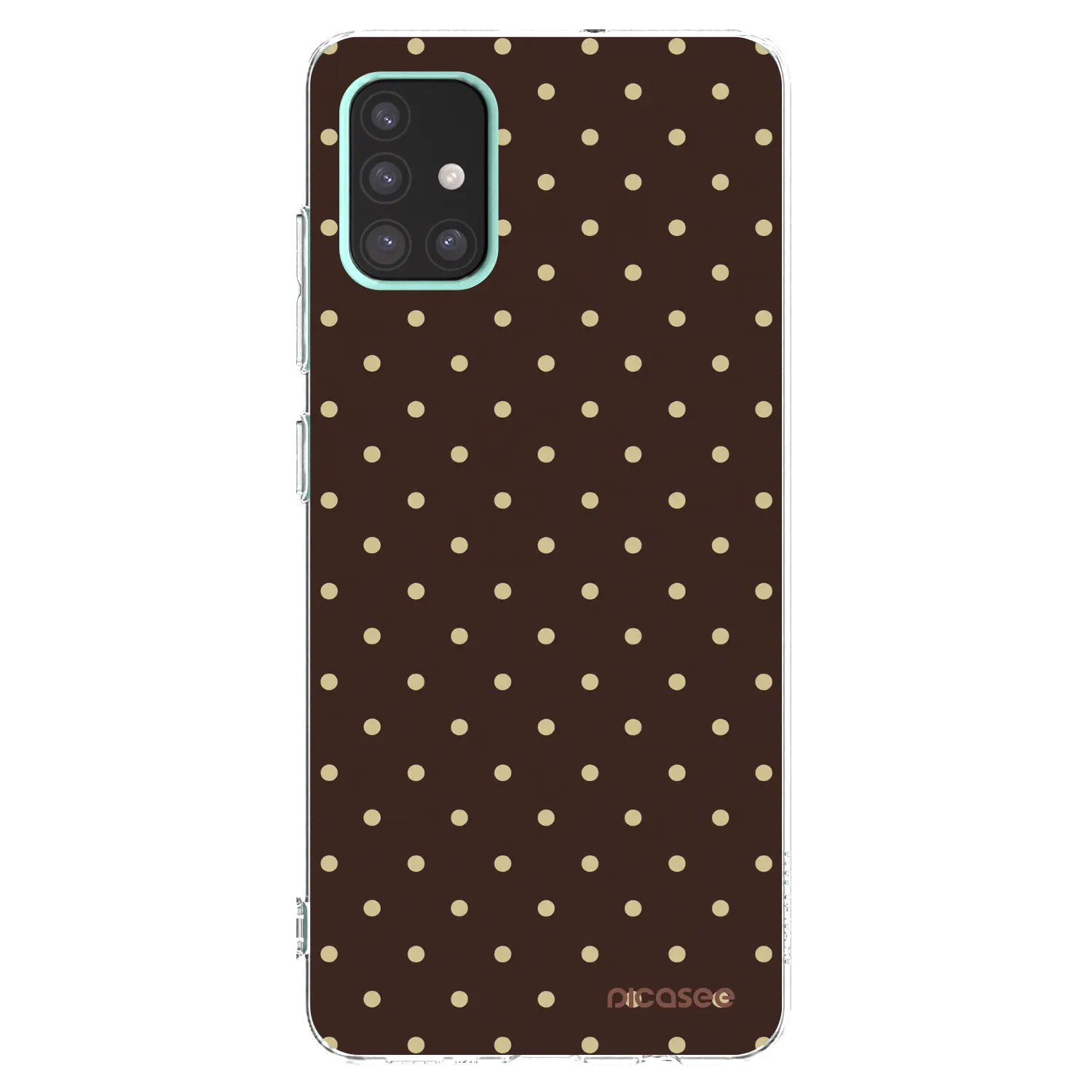 Picasee silikonska prozirna maskica za Samsung Galaxy A51 A515F - Vanilla Dots & Chocolate