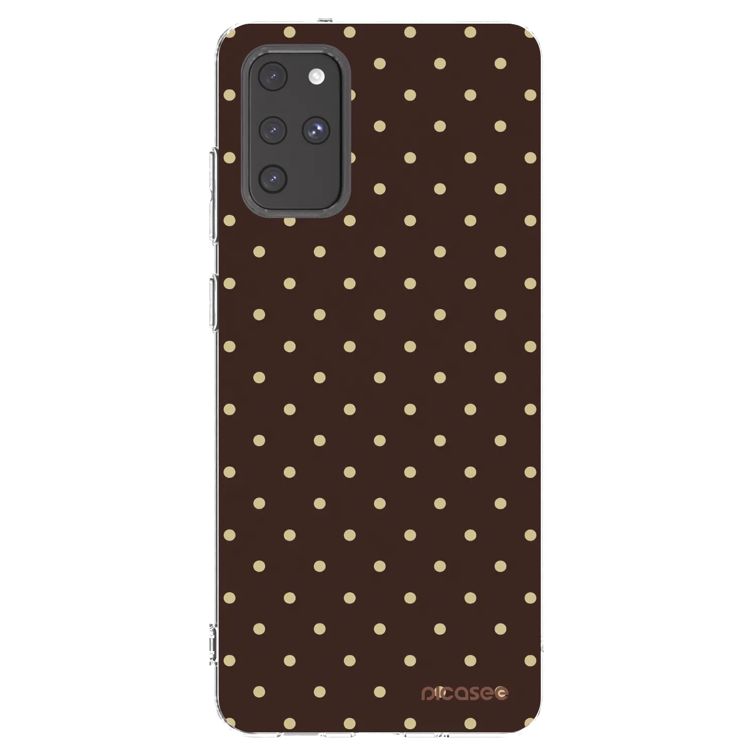 Picasee silikonska prozirna maskica za Samsung Galaxy S20+ G985F - Vanilla Dots & Chocolate