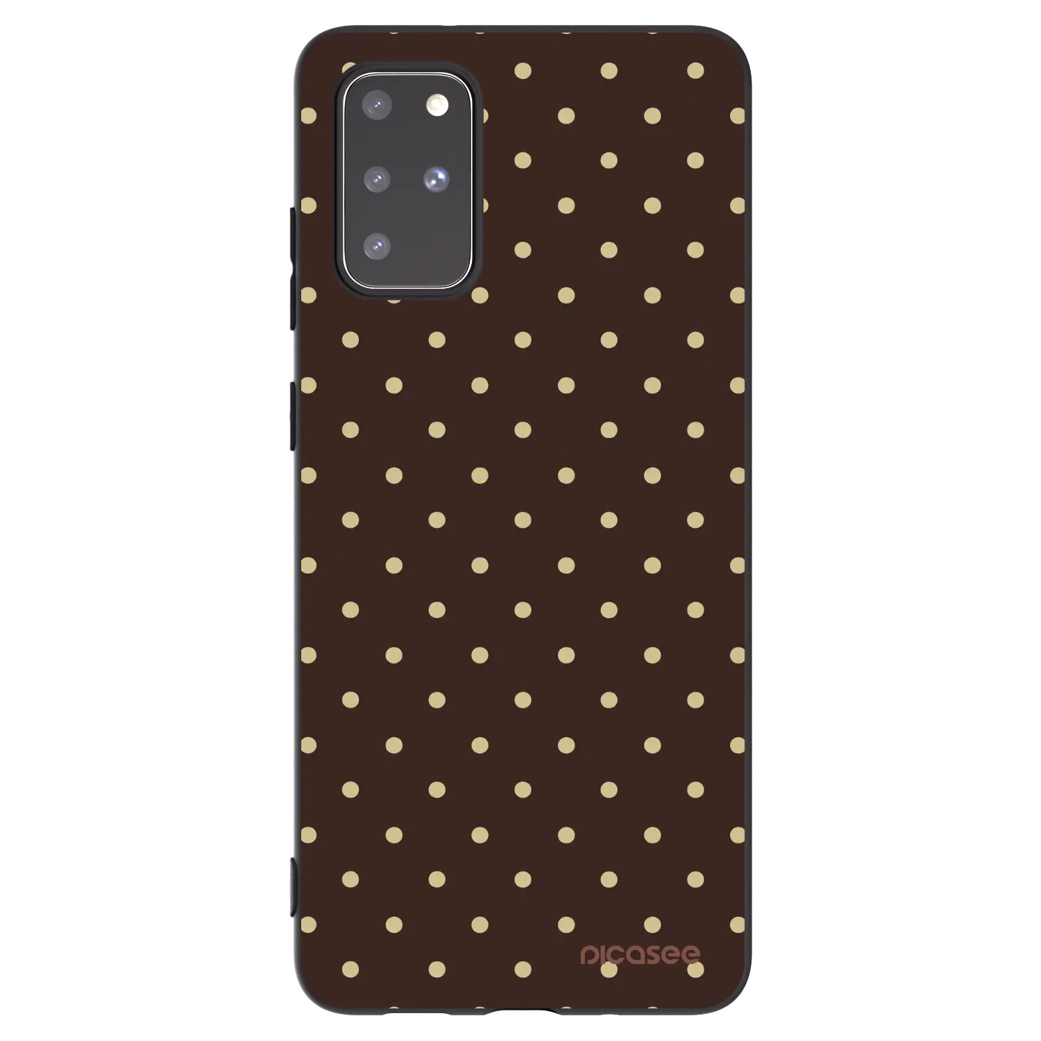 Picasee crna silikonska maskica za Samsung Galaxy S20+ G985F - Vanilla Dots & Chocolate