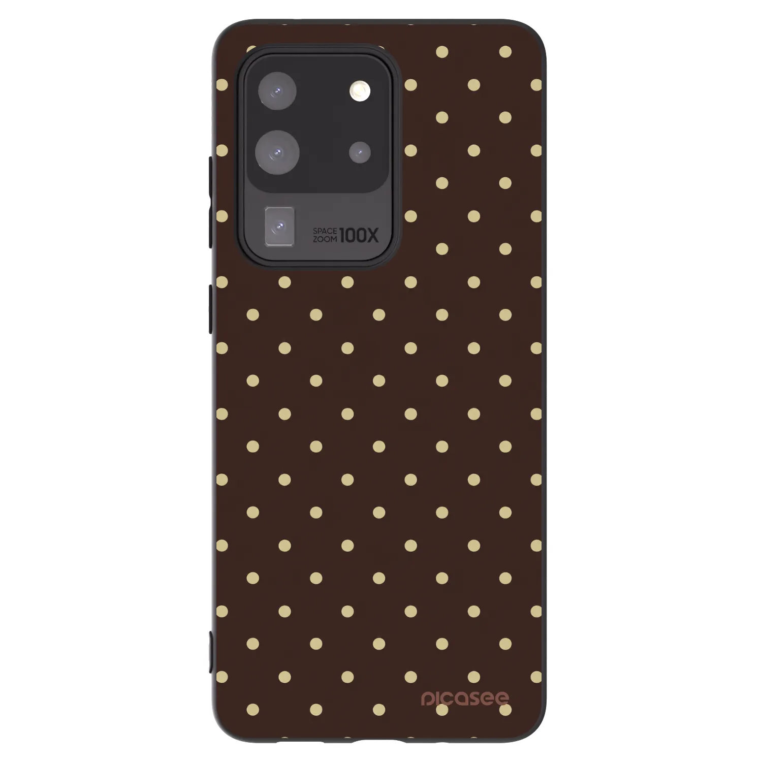 Picasee crna silikonska maskica za Samsung Galaxy S20 Ultra 5G G988F - Vanilla Dots & Chocolate