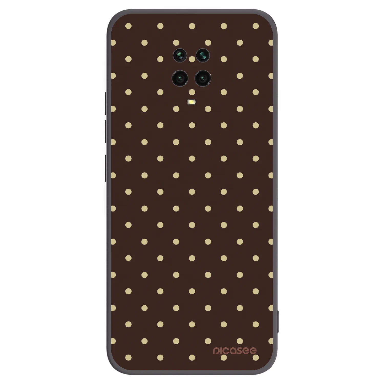 Picasee crna silikonska maskica za Xiaomi Redmi Note 9 Pro - Vanilla Dots & Chocolate
