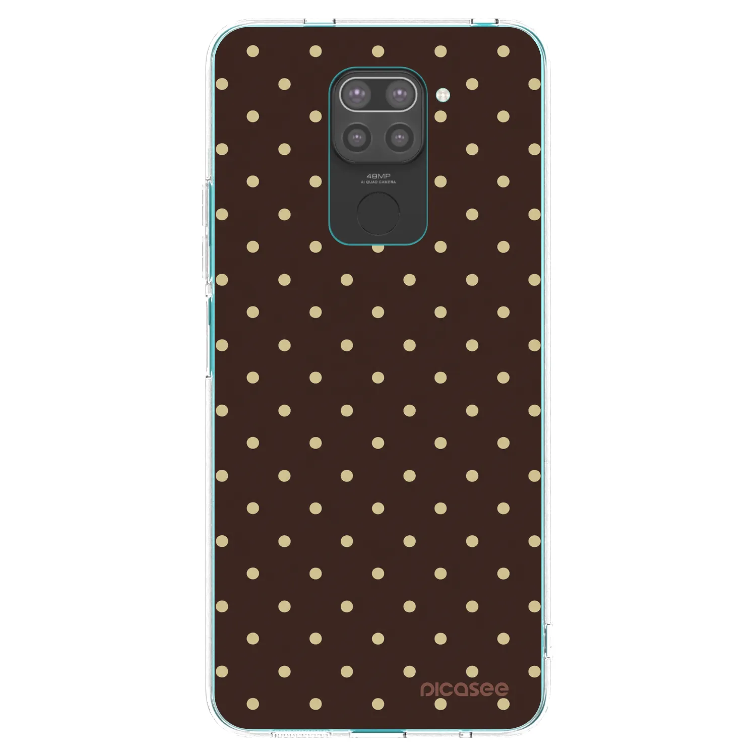 Picasee crna silikonska maskica za Xiaomi Redmi Note 9 - Vanilla Dots & Chocolate