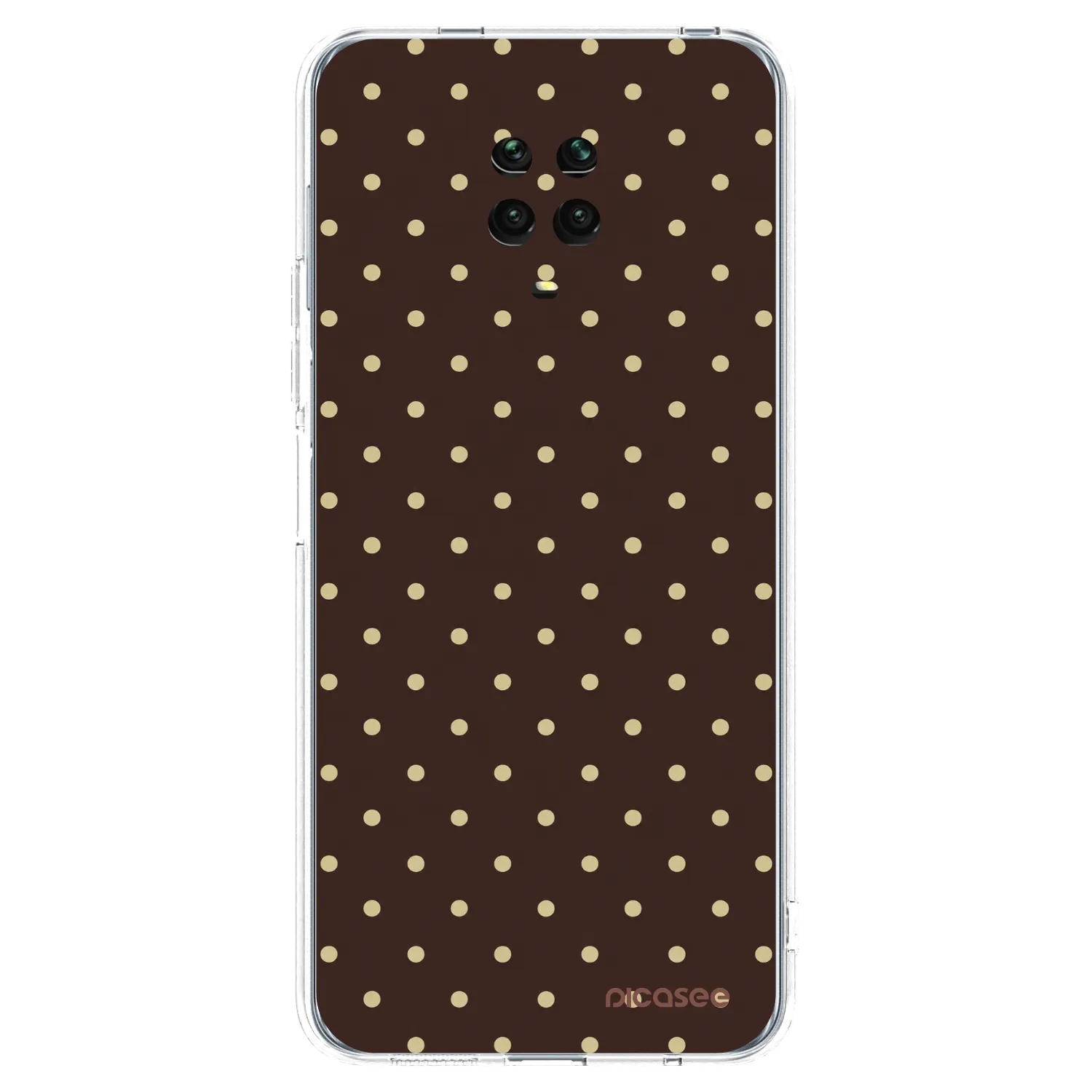 Picasee silikonska prozirna maskica za Xiaomi Redmi Note 9S - Vanilla Dots & Chocolate