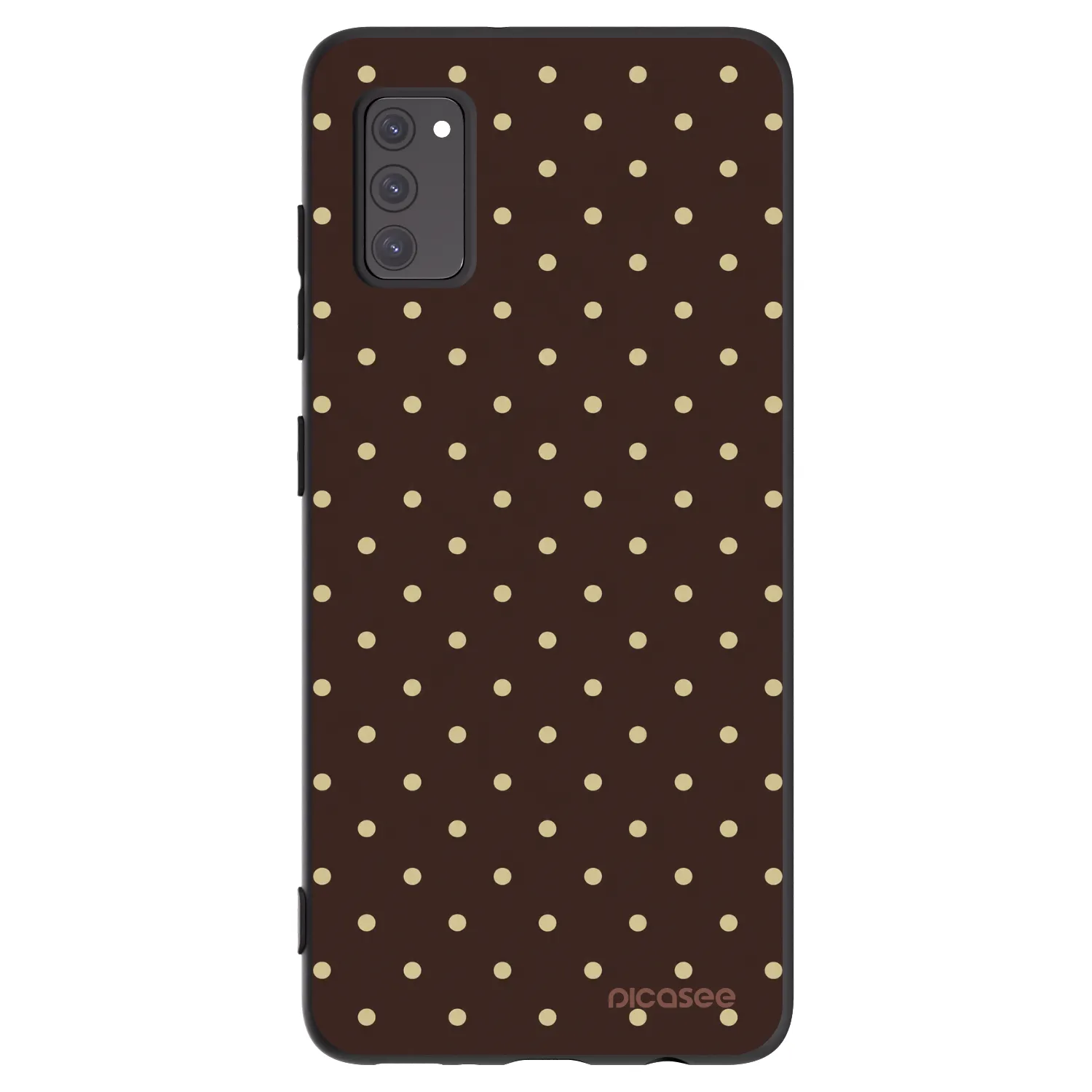 Picasee crna silikonska maskica za Samsung Galaxy A41 A415F - Vanilla Dots & Chocolate