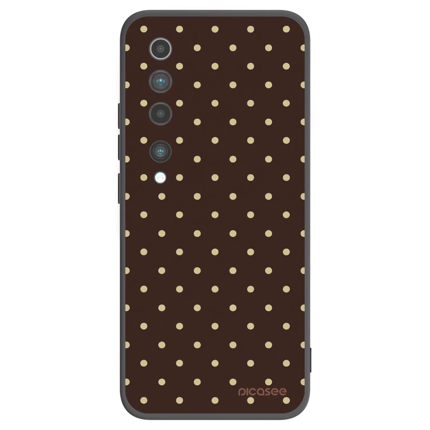 Picasee crna silikonska maskica za Xiaomi Mi 10 - Vanilla Dots & Chocolate