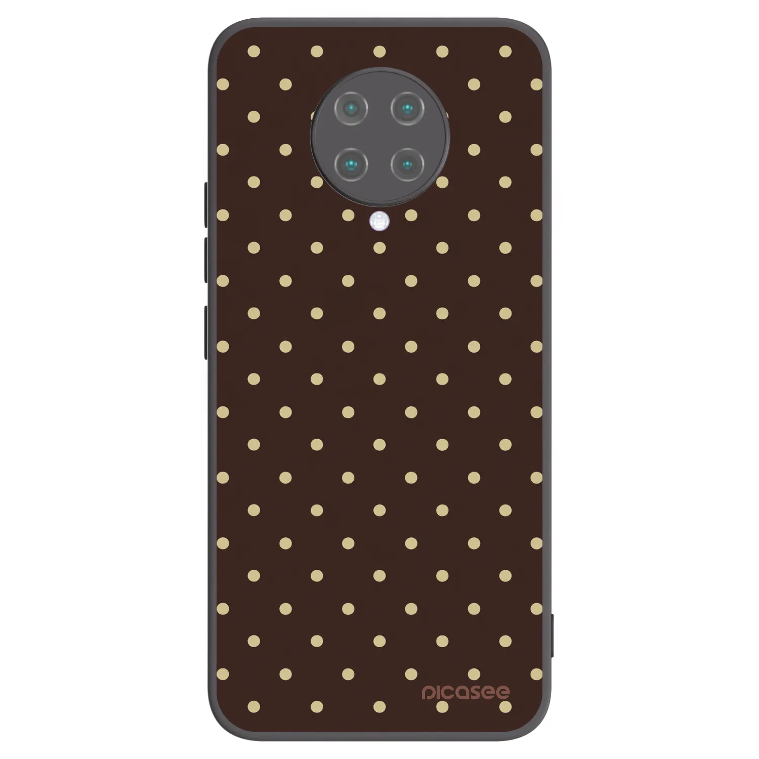 Picasee crna silikonska maskica za Xiaomi Poco F2 Pro - Vanilla Dots & Chocolate