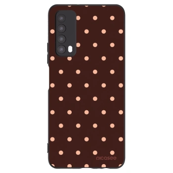 Picasee crna silikonska maskica za Huawei P Smart 2021 - Peach Dots & Chocolate