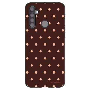 Picasee crna silikonska maskica za Realme 6i - Peach Dots & Chocolate
