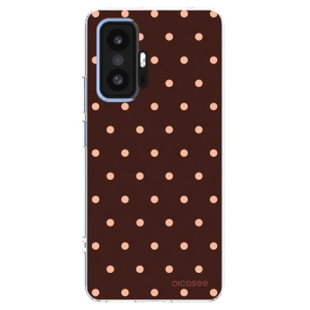 Picasee silikonska prozirna maskica za Xiaomi 11T - Peach Dots & Chocolate