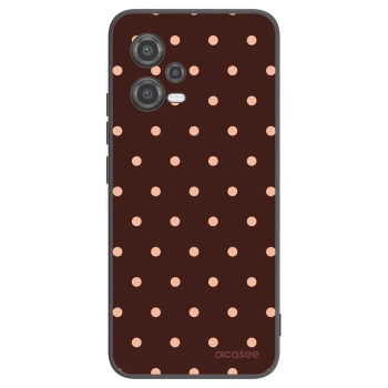 Picasee crna silikonska maskica za Xiaomi Poco X5 - Peach Dots & Chocolate