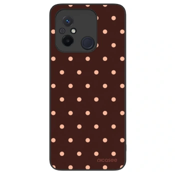 Maskica za Xiaomi Redmi 12C - Peach Dots & Chocolate