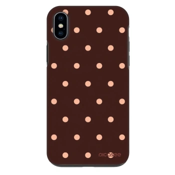 Maskica za Apple iPhone XS Max - Peach Dots & Chocolate