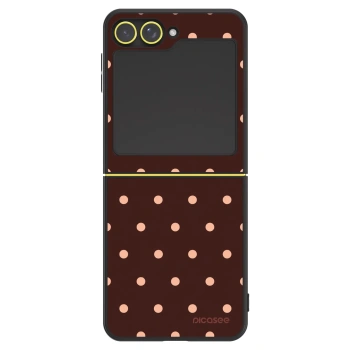Maskica za Samsung Galaxy Z Flip7 FE 5G - Peach Dots & Chocolate