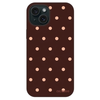 Picasee Fashion Case MagSafe za Apple iPhone 15 - Peach Dots & Chocolate