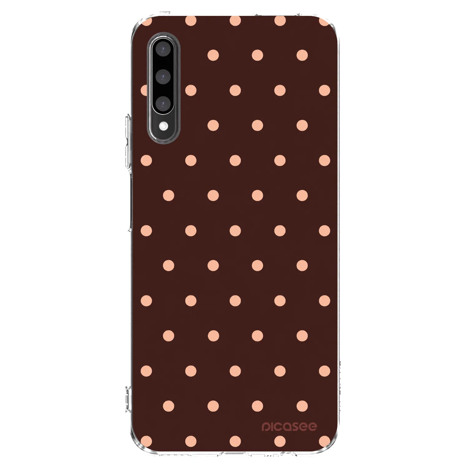 Picasee silikonska prozirna maskica za Honor 9X Pro - Peach Dots & Chocolate