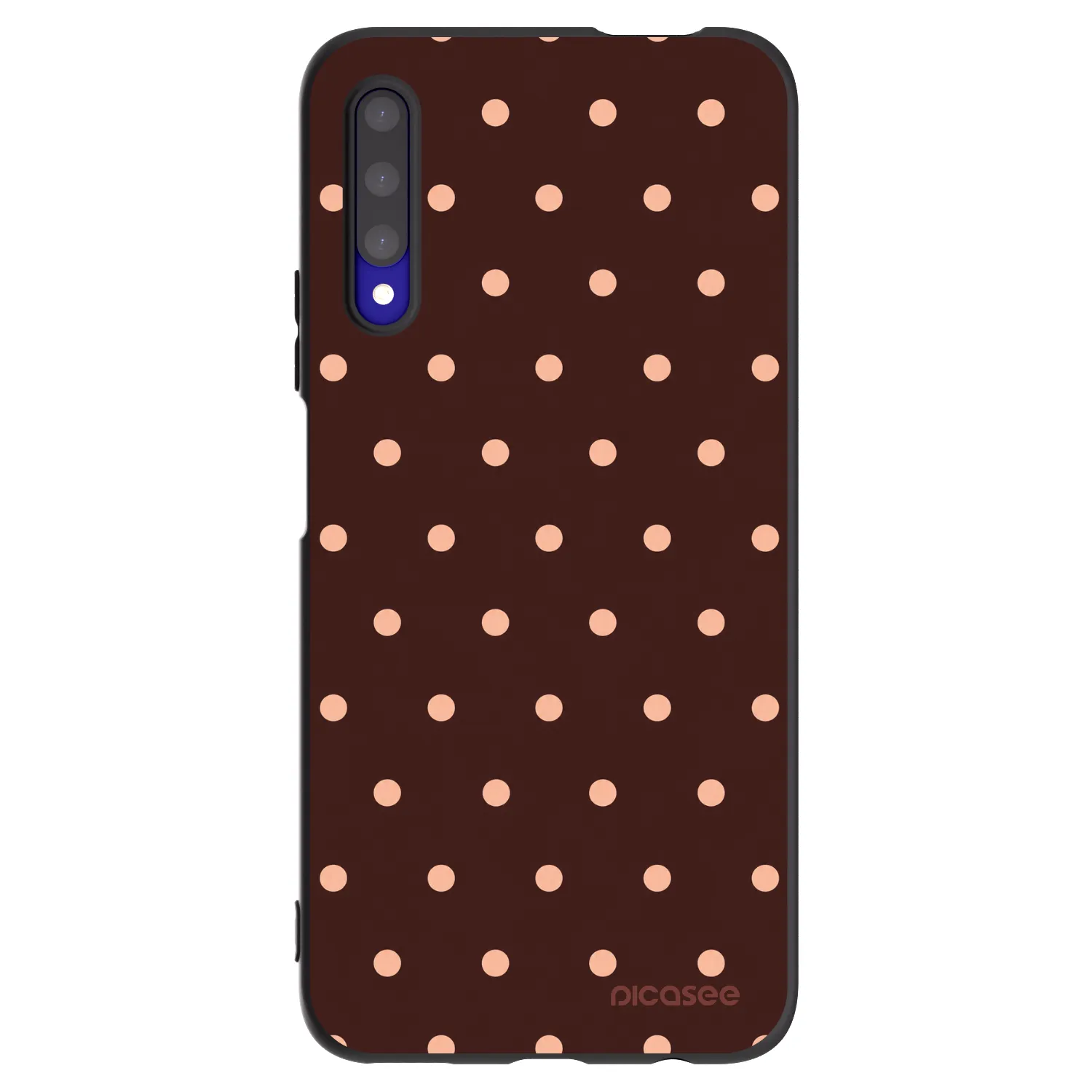 Picasee crna silikonska maskica za Honor 9X Pro - Peach Dots & Chocolate