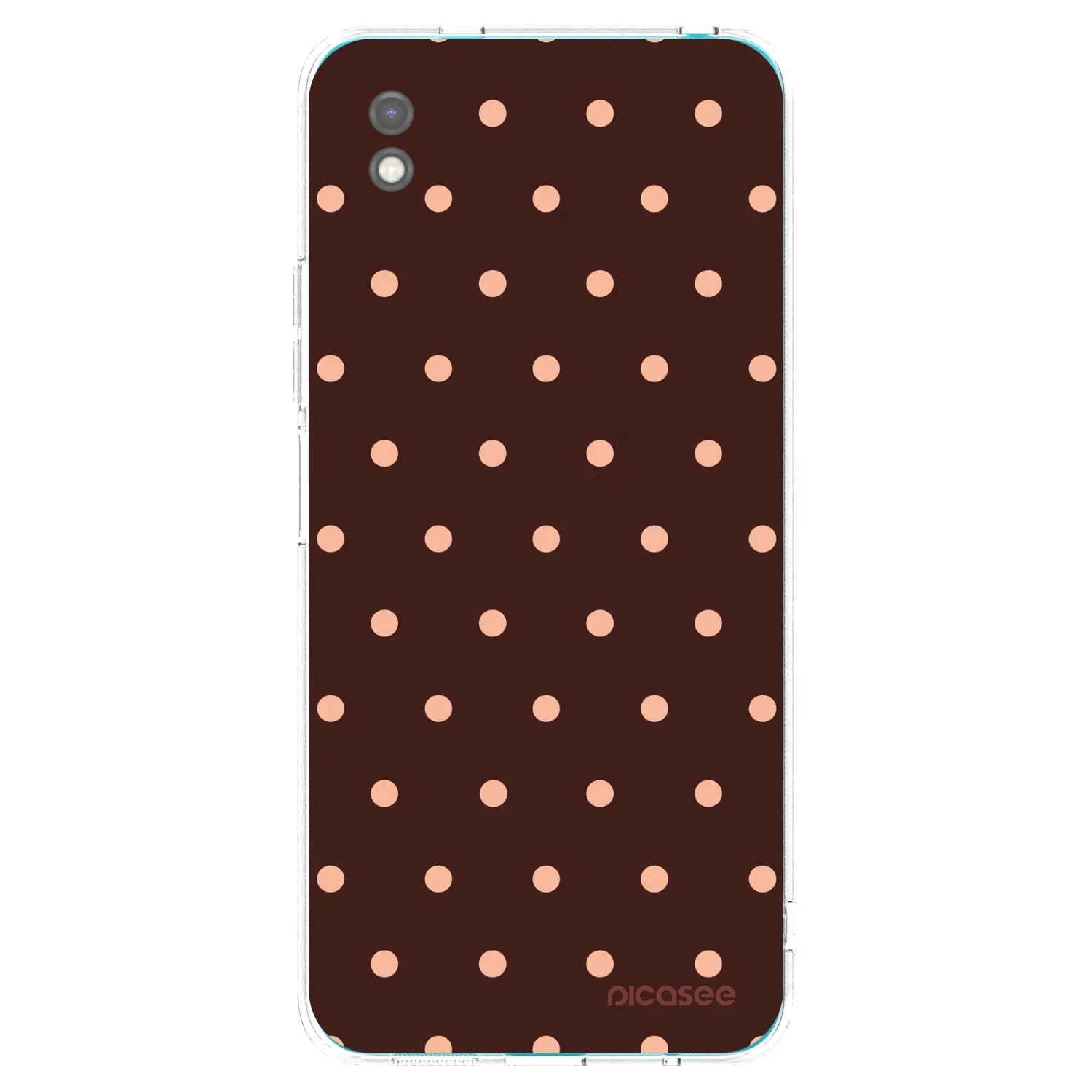 Picasee crna silikonska maskica za Xiaomi Redmi 9A - Peach Dots & Chocolate