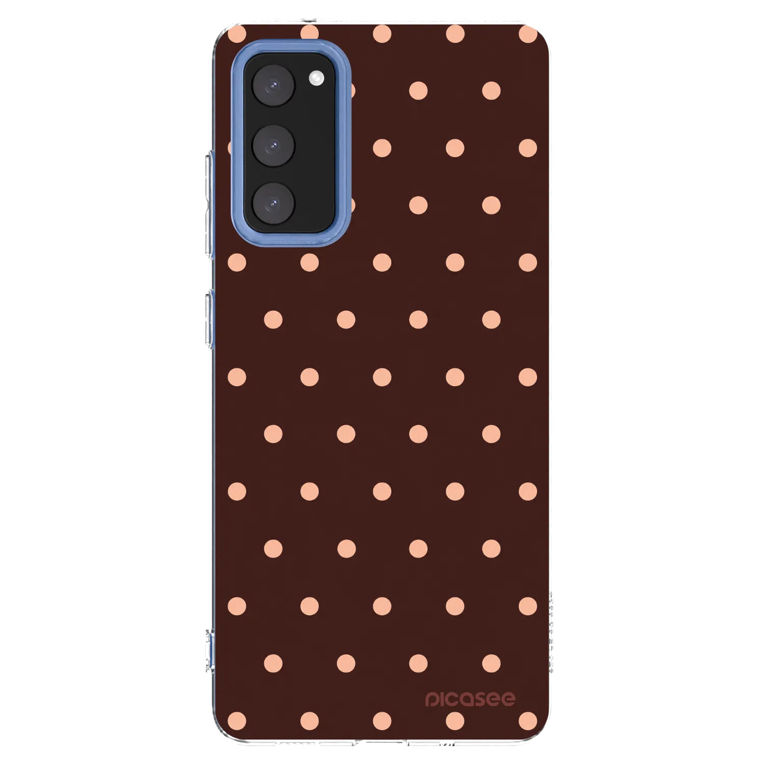 Picasee silikonska prozirna maskica za Samsung Galaxy S20 FE - Peach Dots & Chocolate