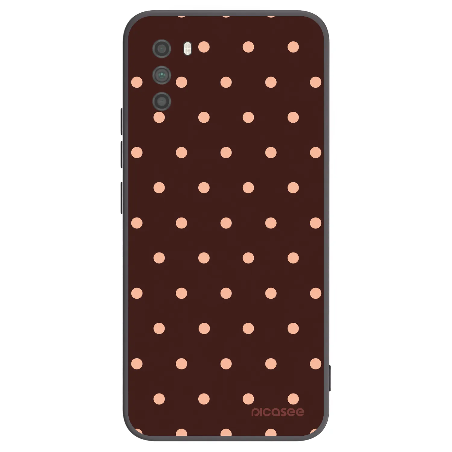 Picasee crna silikonska maskica za Xiaomi Poco M3 - Peach Dots & Chocolate