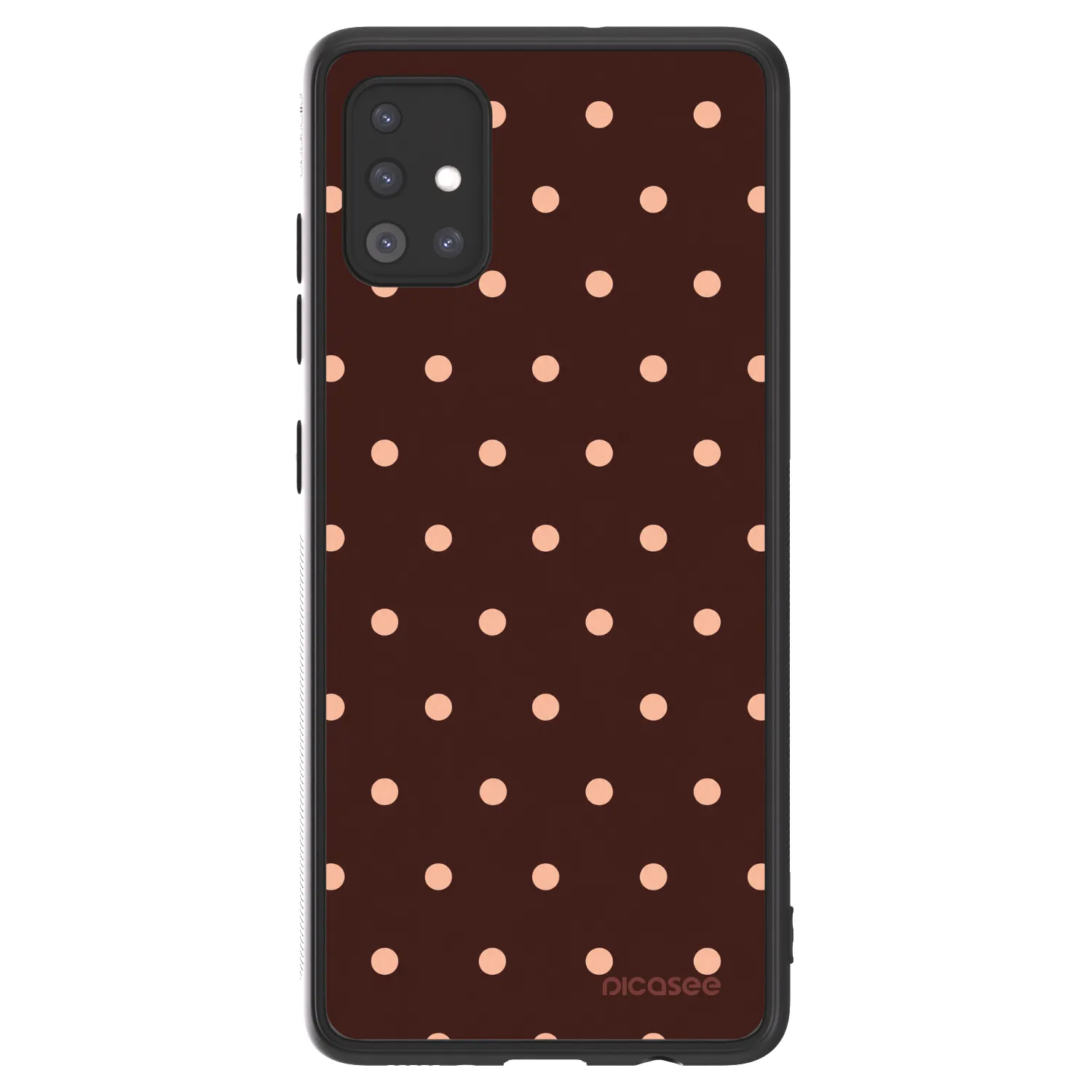 Picasee ULTIMATE CASE za Samsung Galaxy A51 A515F - Peach Dots & Chocolate