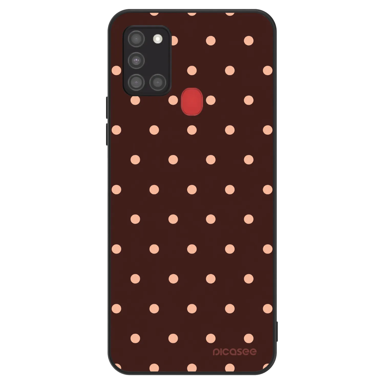 Picasee ULTIMATE CASE za Samsung Galaxy A21s - Peach Dots & Chocolate